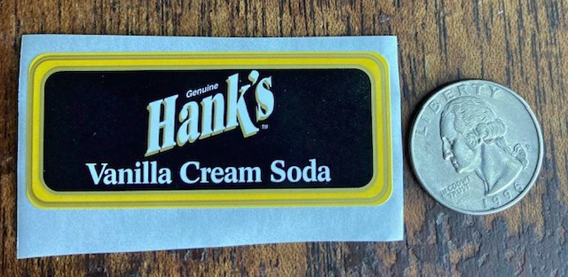 Hank's Vanilla Cream Soda  STICKER / DECAL - USA Vintage Craft Style Drink