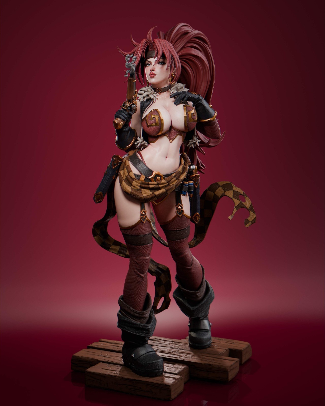 1:6 Red Monika Battle Chasers Fan Art UNPAINTED Resin Garage Kit
