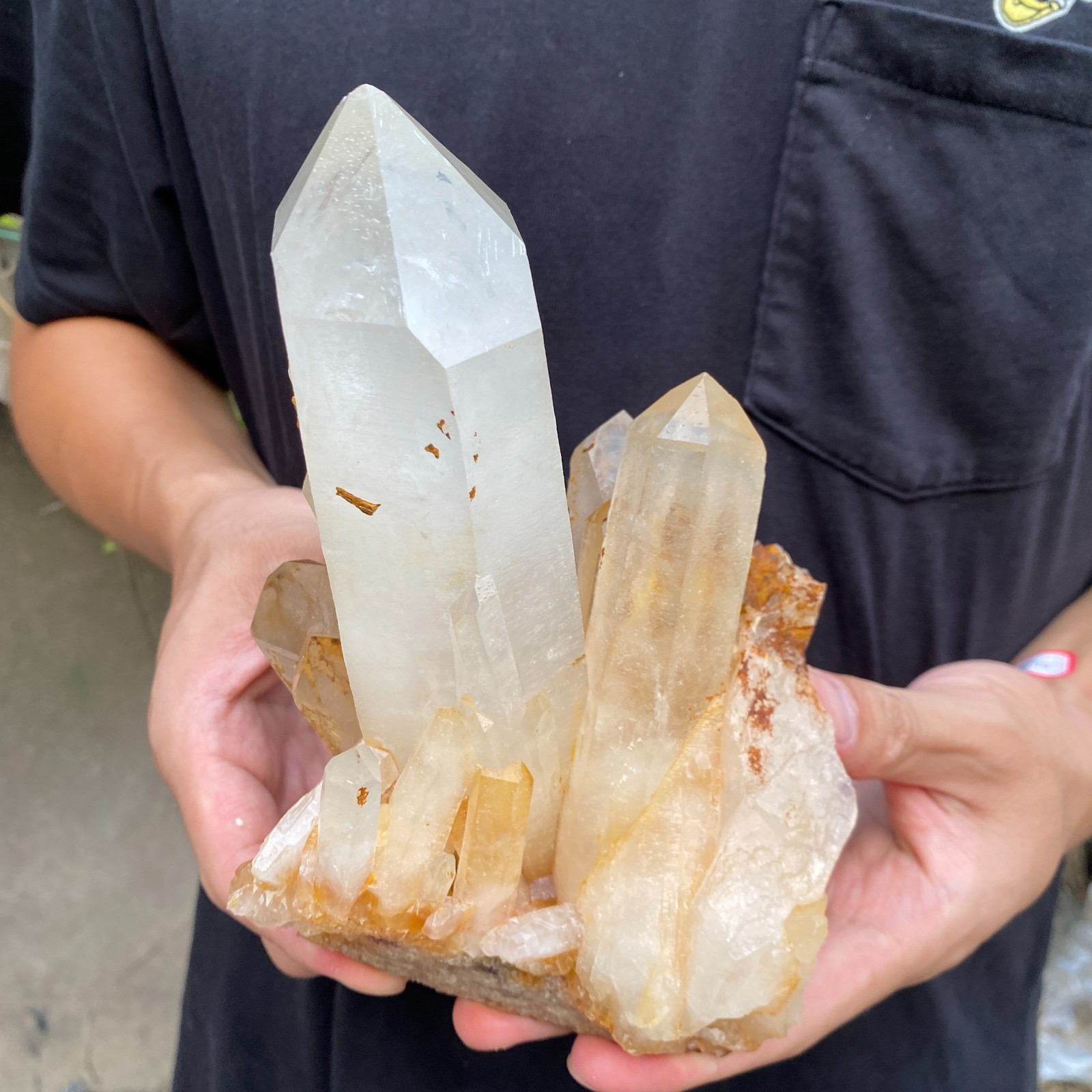 3.6lb Natural Clear White Crystal Quartz Cluster Rough Healing Specimen