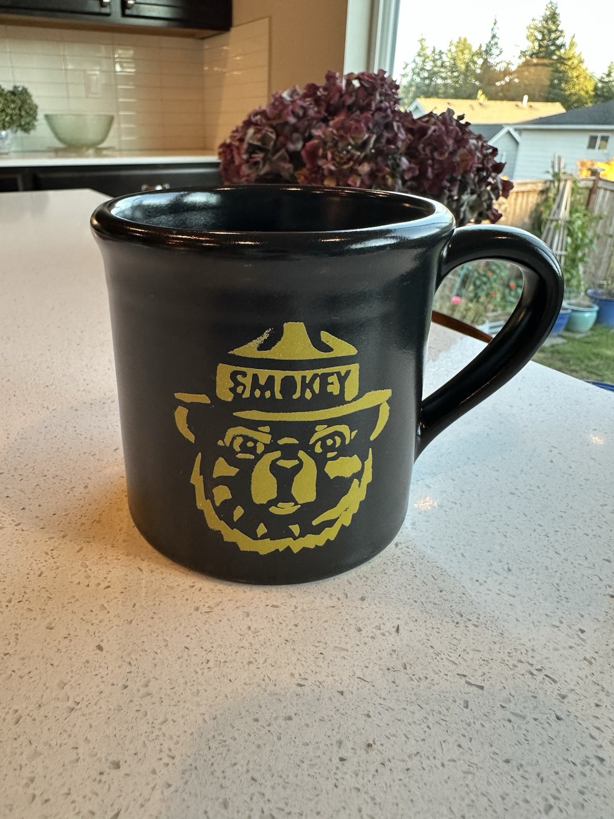 Rare Filson Smokey Bear Ohio Stoneware Mug Faded Black USA Limited Edition