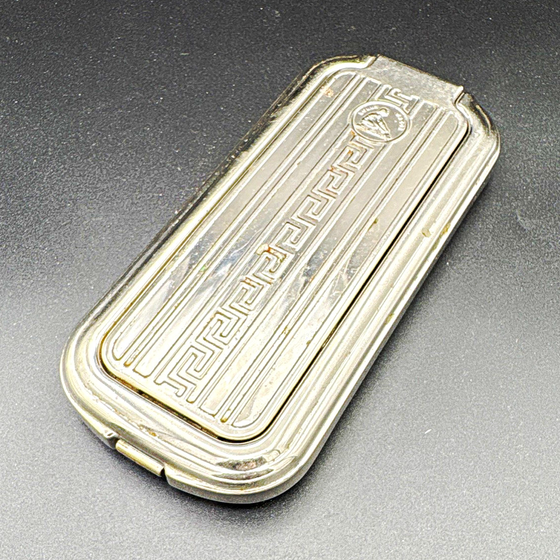 Vintage Rolzo DeLuxe Razor Blade Sharpener/Strop in Metal Case, Pocket Size