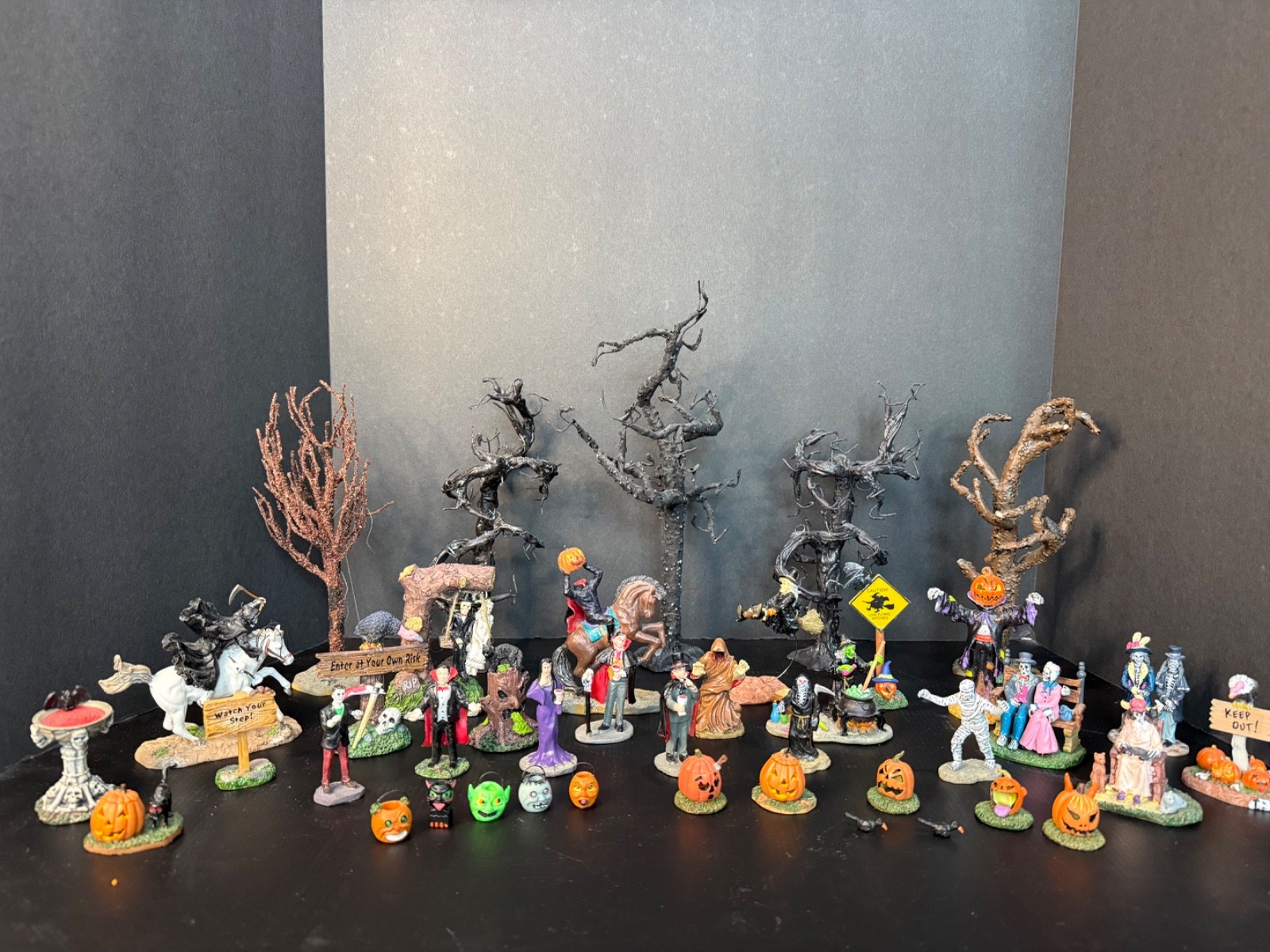 Lemax Spooky Town Halloween 41 Piece Figure and Accessory Lot