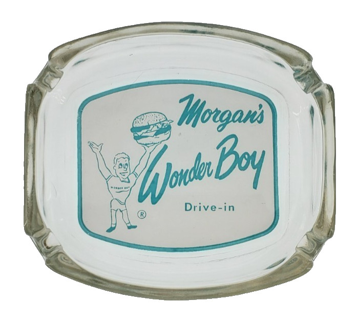 Vintage Marketing Ashtray / Morgan's Wonder Boy Drive-In / Youngstown Ohio OH