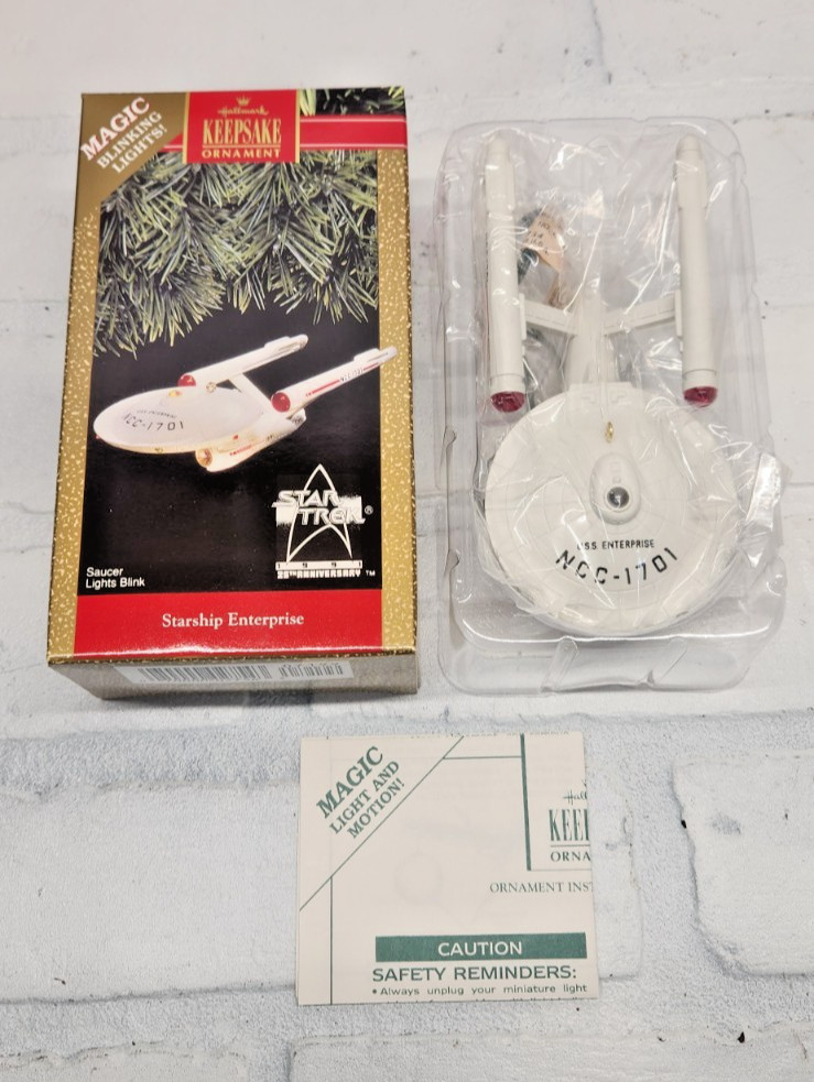 Hallmark Keepsake 1991 Star Trek Starship Enterprise Ornament 25th Anniversary
