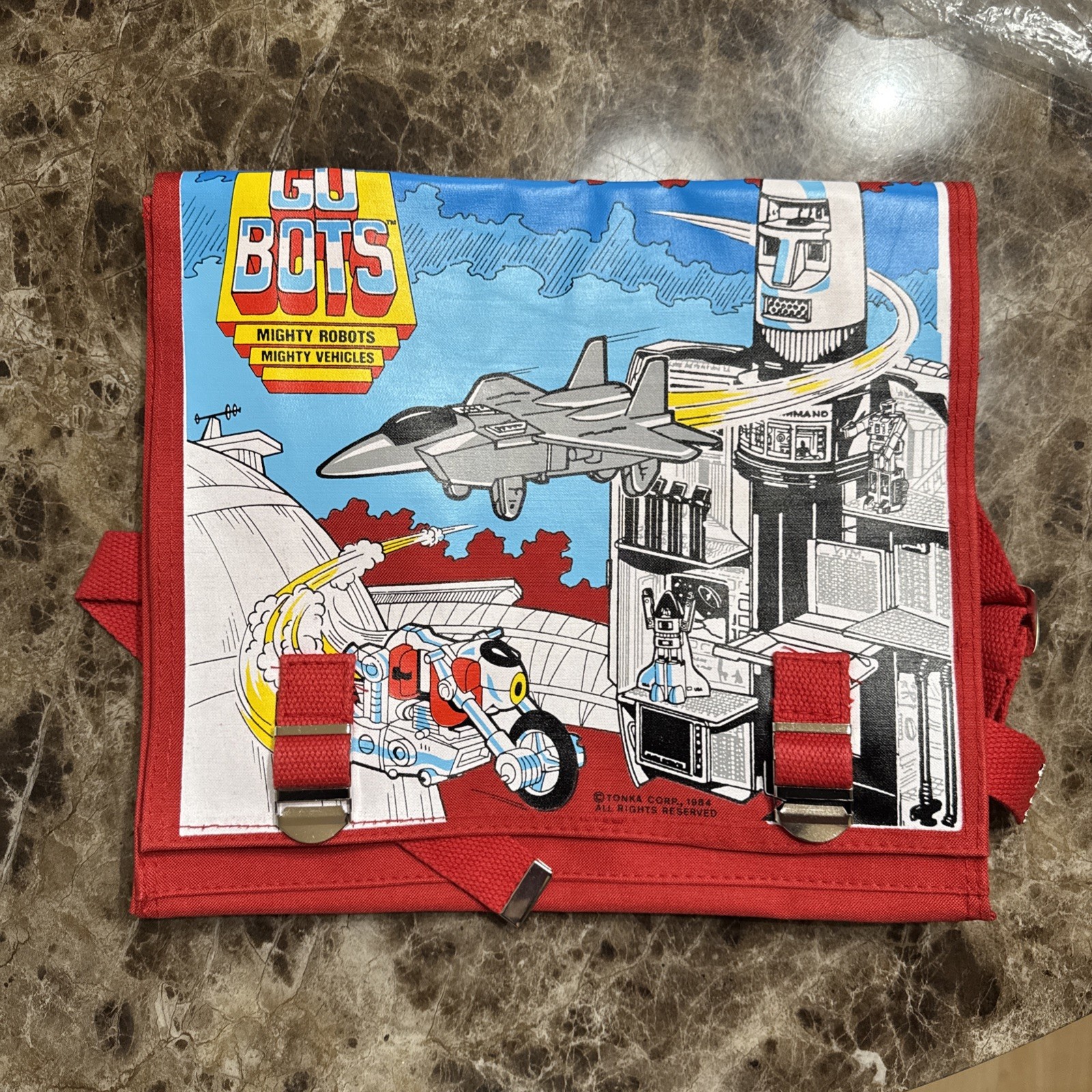 Vintage 1984 Go Bots School Book Bag Leader-1 Cy-Kill NEW W/TAG GORGEOUS RARE