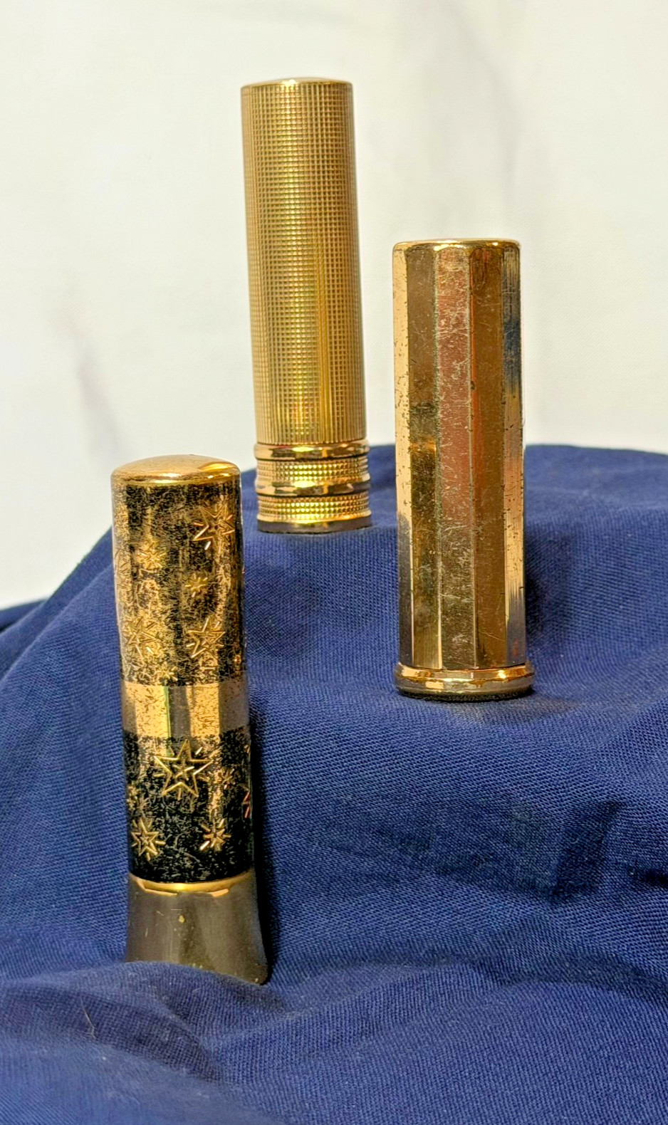 Vtg Lipstick Tube Lot Gold Tone Max Factor Duragloss Elizabeth Arden