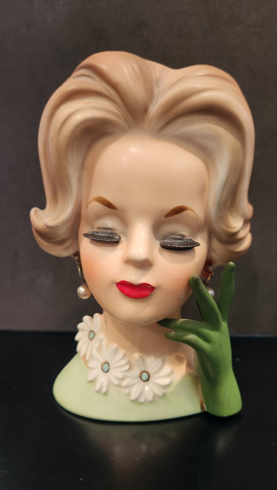 NAPCOWARE C6428 Lady Head Vase **AS IS** -- Please Check All Photos