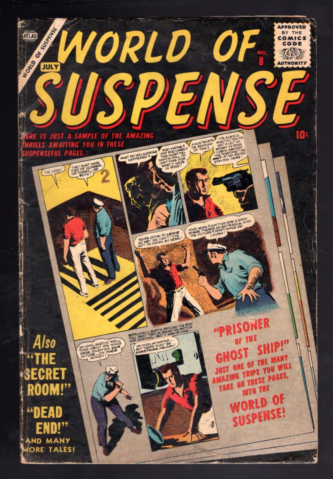 World of Suspense #8 John Forte, Richard Doxsee - 1957 Atlas - VG/VG-