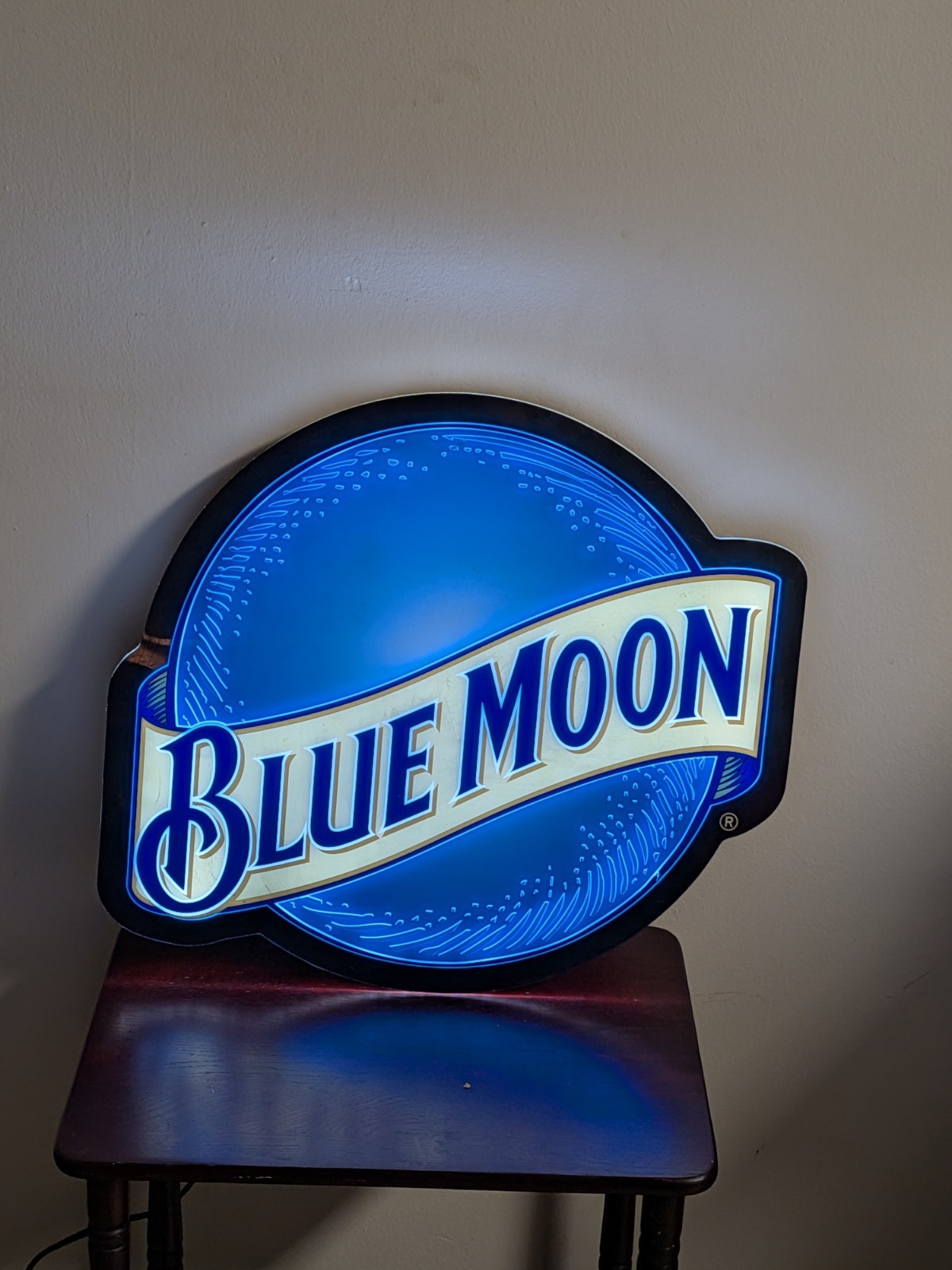 Blue Moon Beer LED Sign Man Cave Sign 20 in X 18 in 