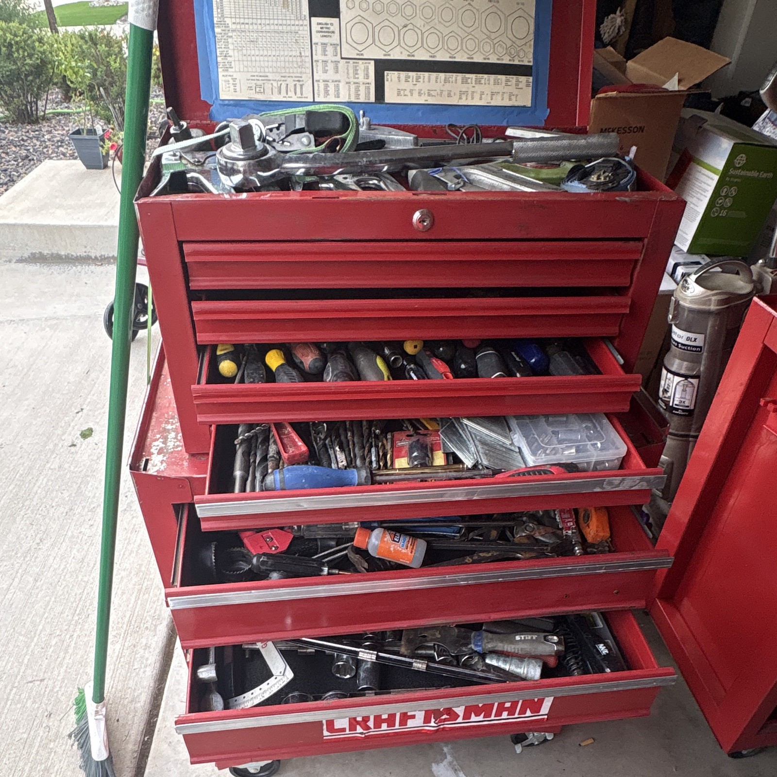 Craftsmen Toolboxes Full of Vintage Tools and Accessories
