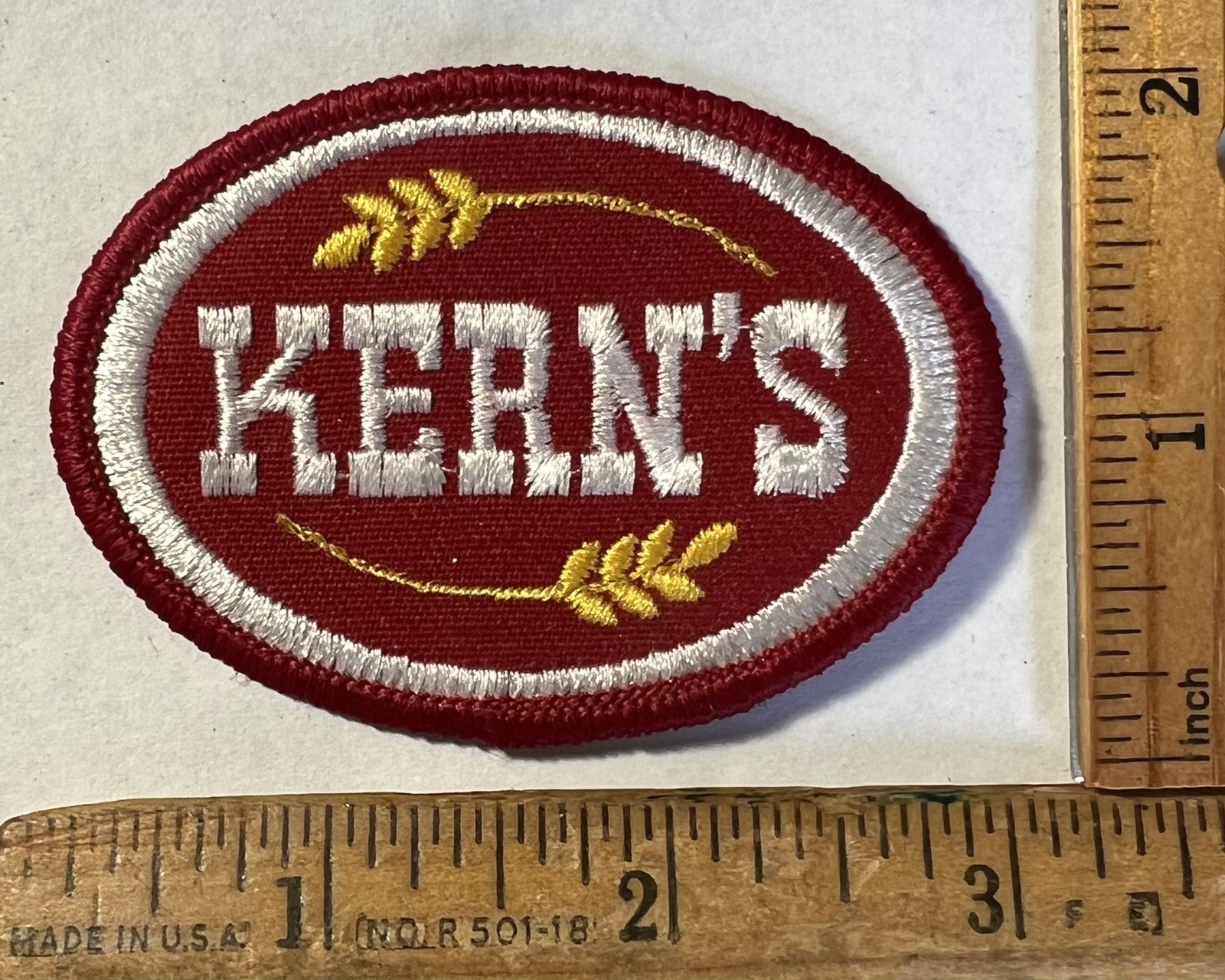 Vintage Kern\'s Bread Patch Bakery Knoxville Tennessee Uniform Oval Badge Old TN