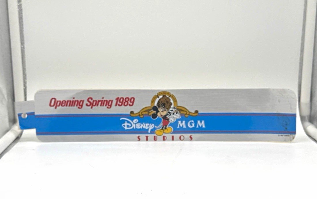 Vtg 1987 Disney MGM Studios Opening Spring 1989 Bumper Sticker WDW Mickey Mouse