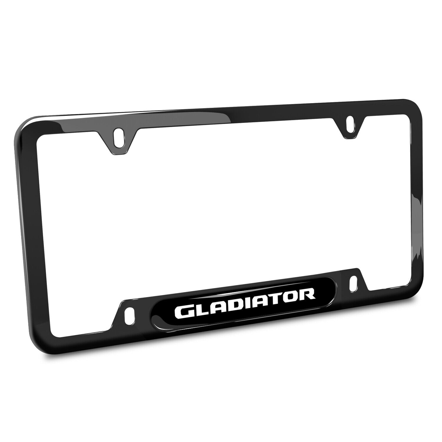Jeep Gladiator Black Insert Black Stainless Steel License Plate Frame