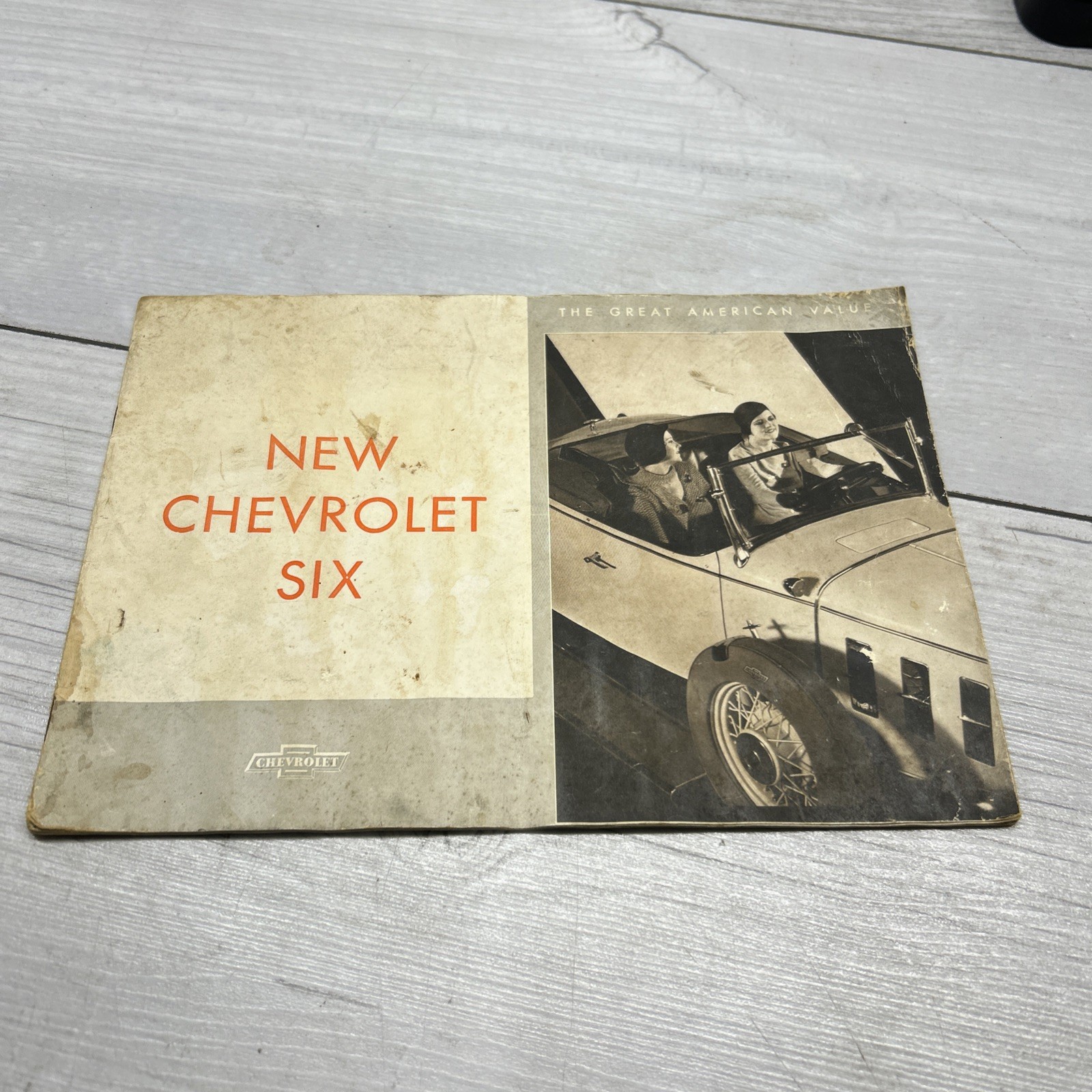 VTG 1932 New Chevrolet Six The Great American Value Car Dealer Sales Brochure