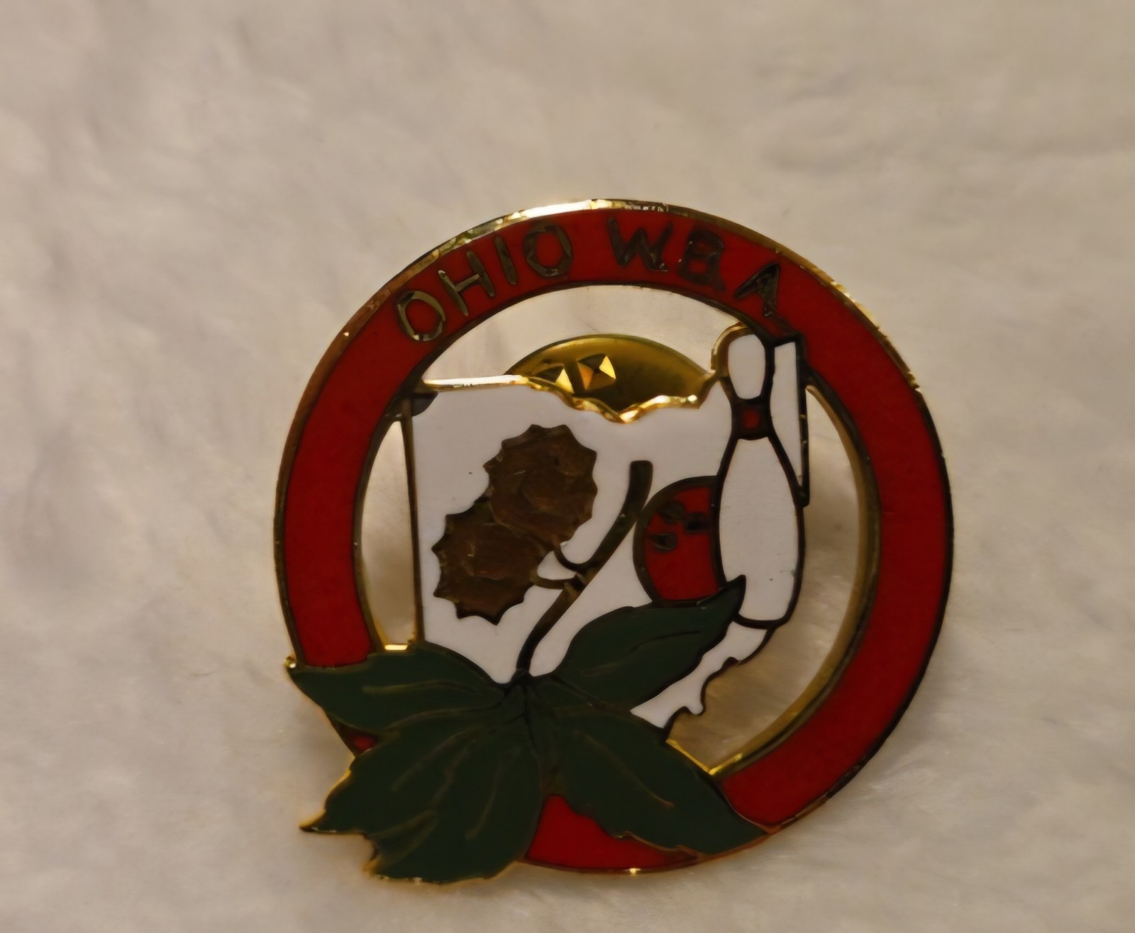 Vintage Ohio W.B.A. Women\'s Bowling Association Buckeye Pin