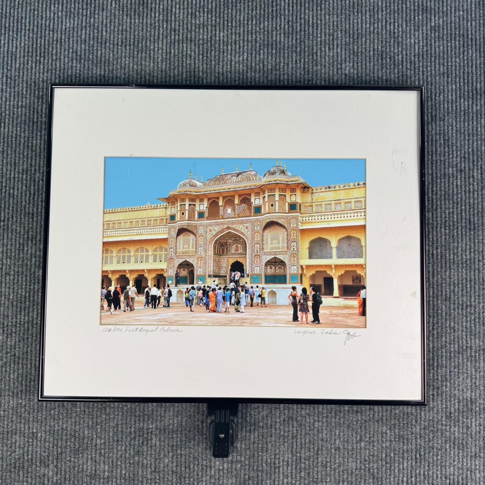 Amber Fort Mogul Palace Jaipur India Framed Photograph Signed John Hutchinson