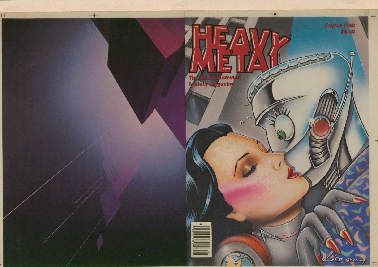 John Workman Signed Heavy Metal August 1980 Original Cover Art Press Proof