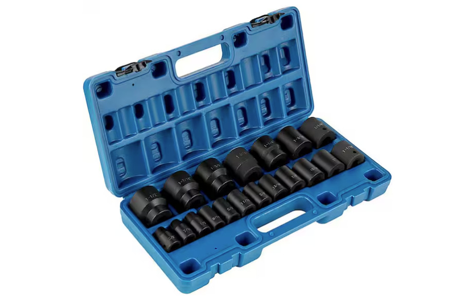 Impact Drive Socket Set 1/2 Inches 19 Piece Impact Sockets Sae, Standard