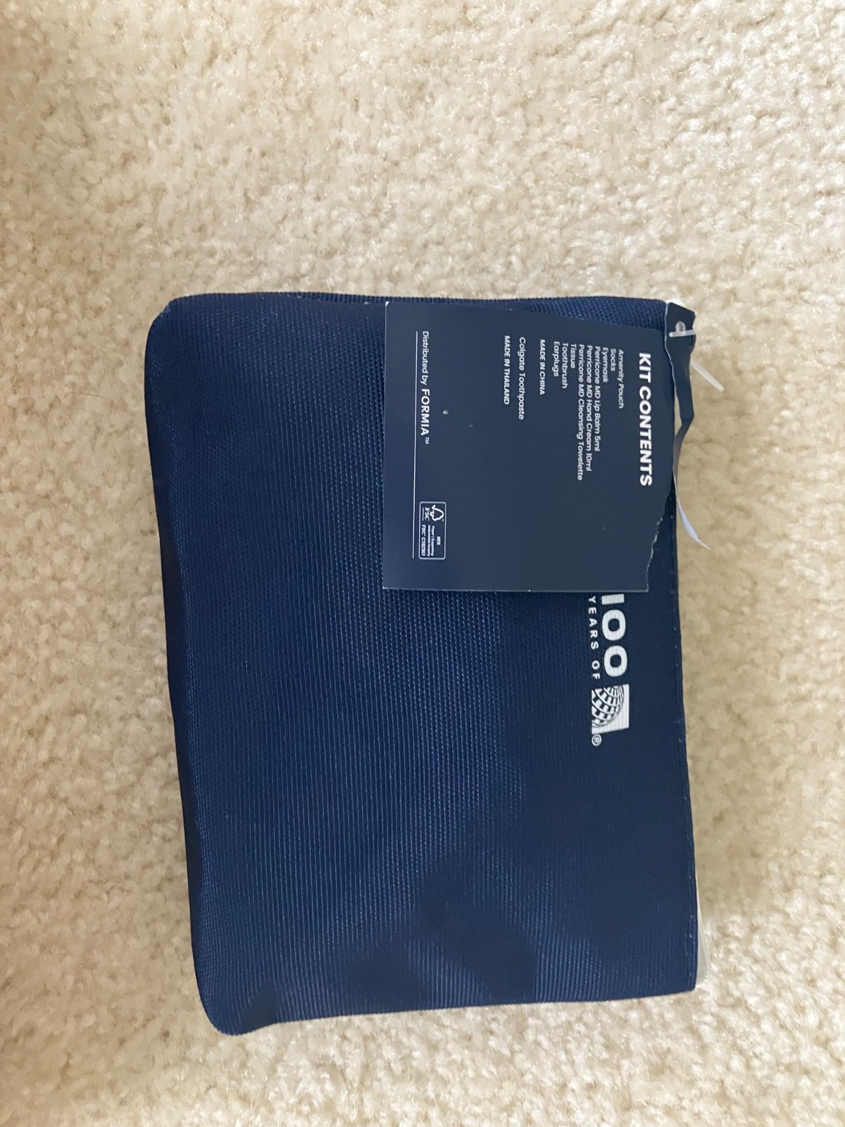 United Airlines Premium Economy Amenity Kit 100 Years NEW