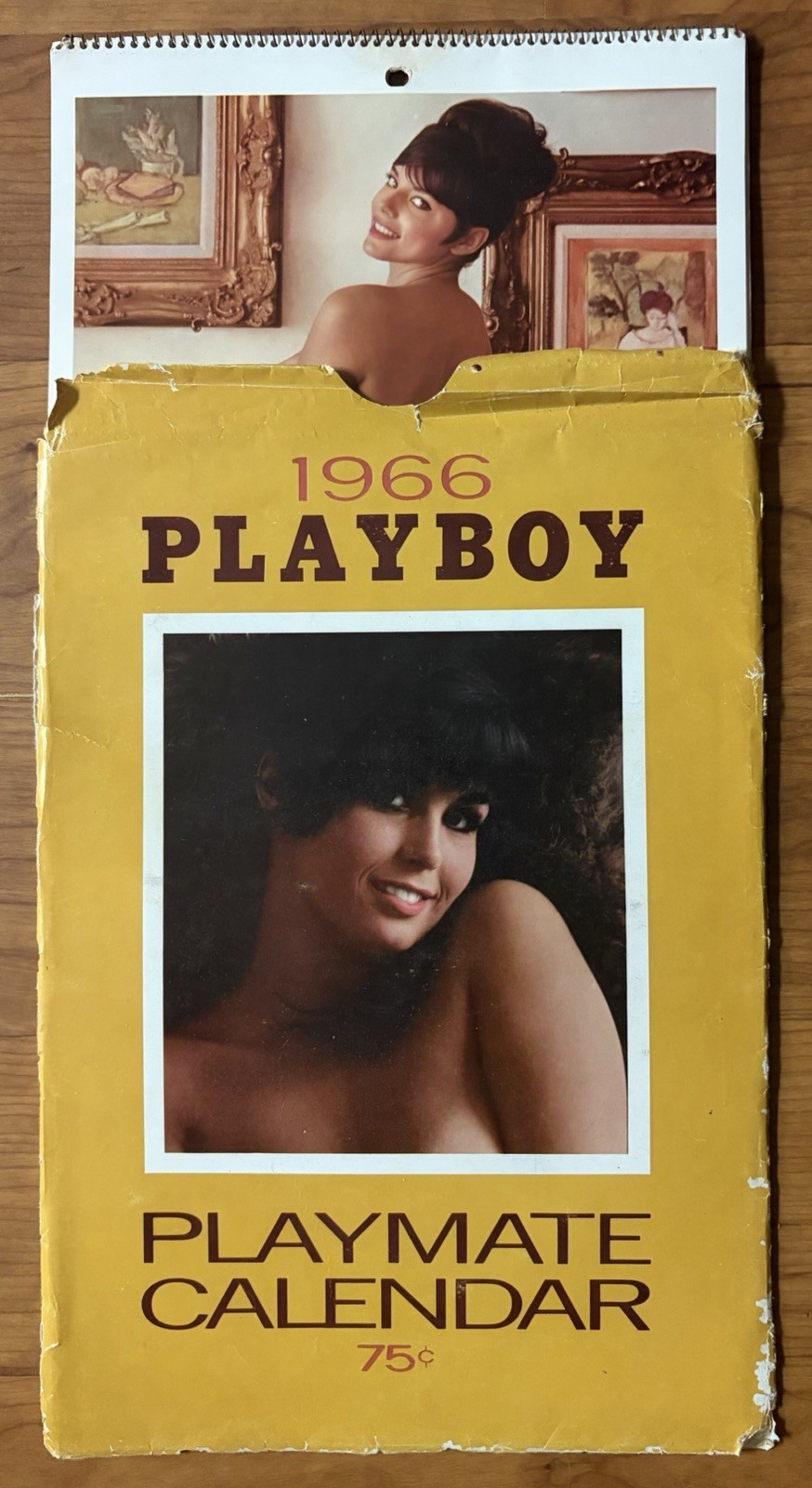 Vintage 1966 Playboy Playmate Calendar with Sleeve Complete 12 Months Original