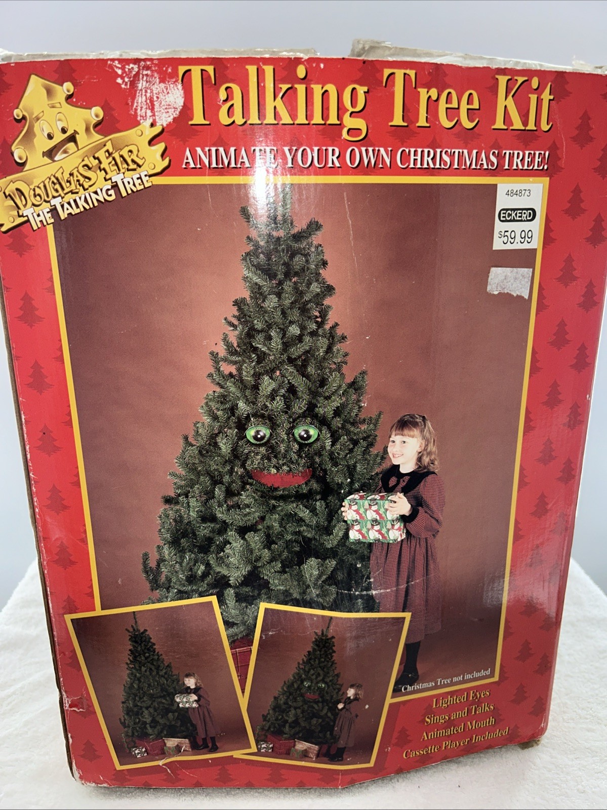 VTG Gemmy Douglas Fir The Talking Tree Kit-Animate Your Christmas Tree-Untested