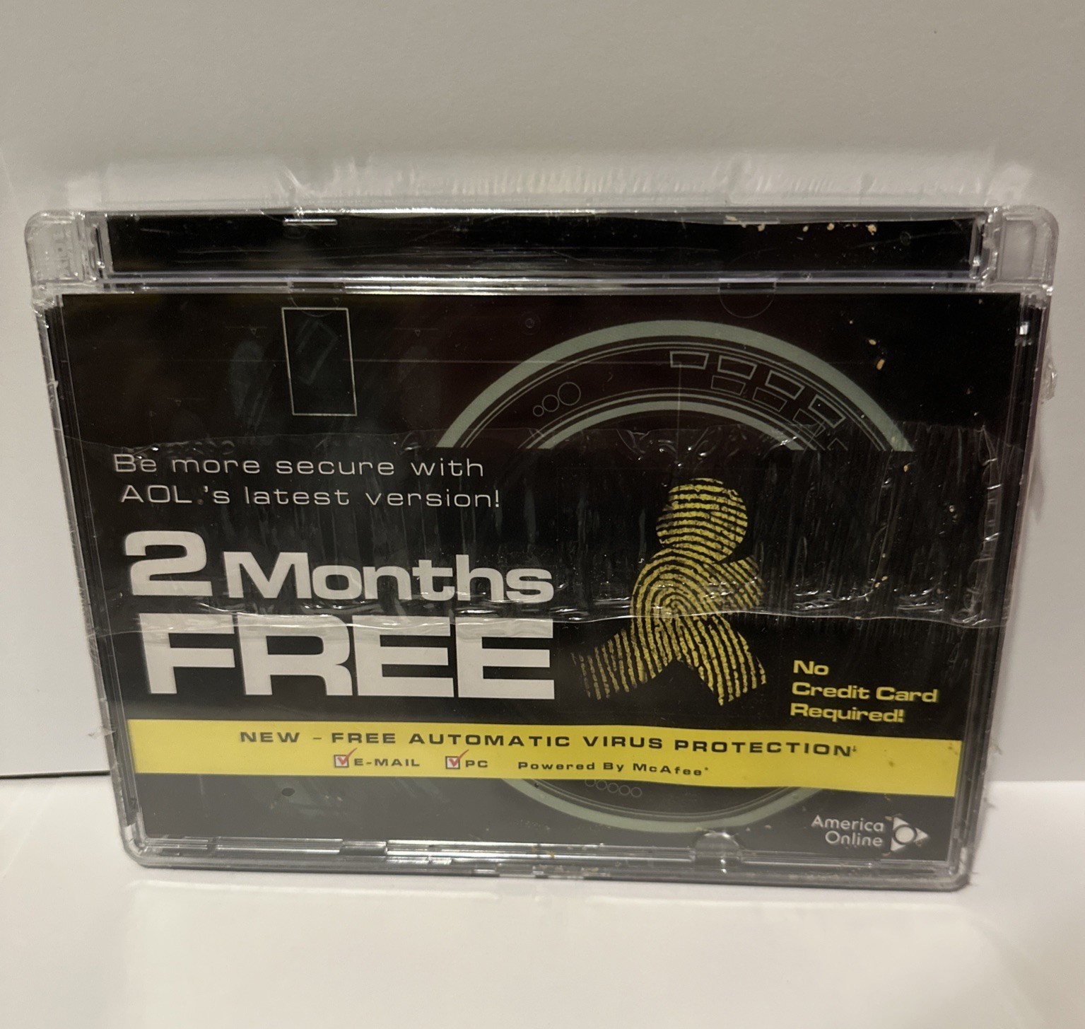 AOL Top Speed 2 Months Free Trial Disc CD-ROM Powered By Mcafee Top Speed