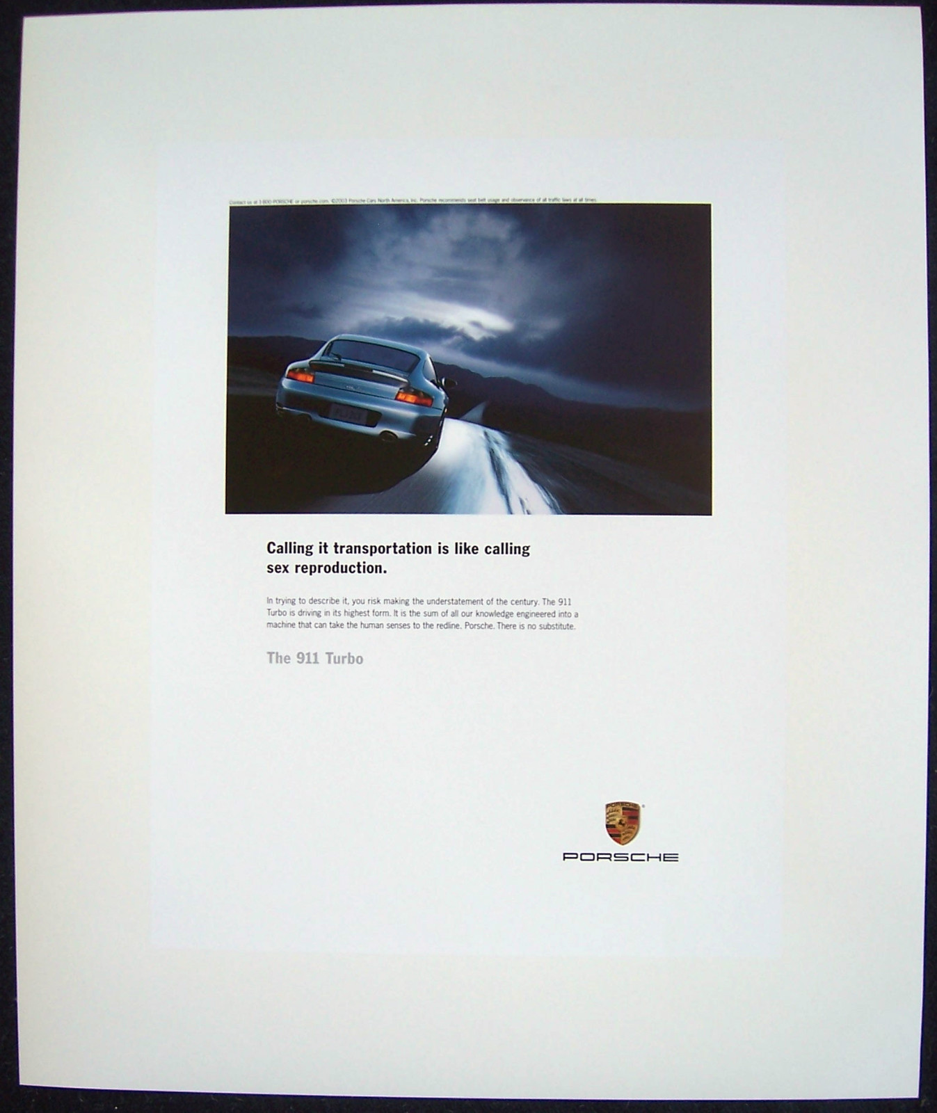 PORSCHE OFFICIAL ORIGINAL 911 996 TURBO 
