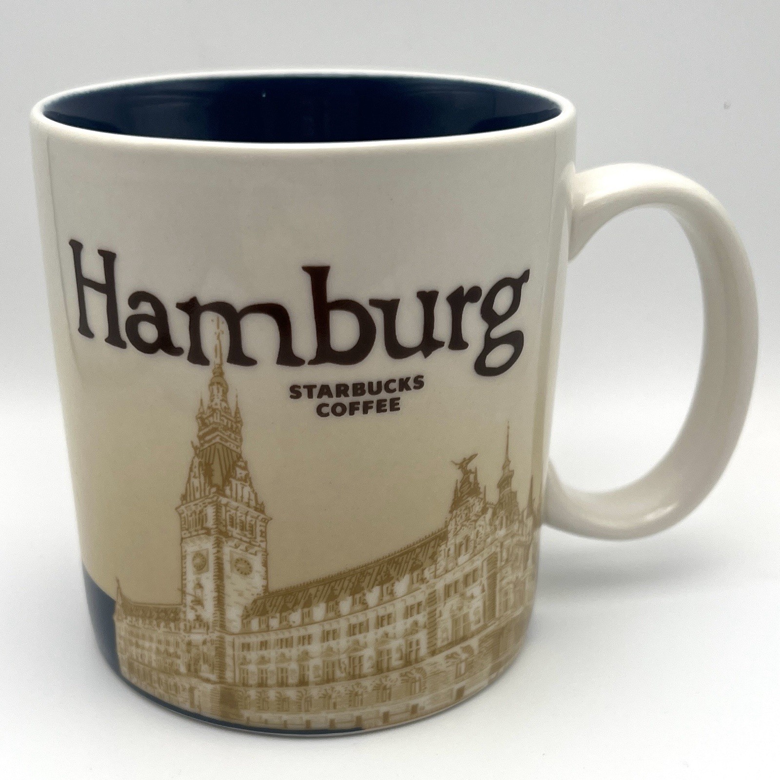 Starbucks Hamburg Germany Coffee Mug Global Icon Collector Series 16oz Blue 2011