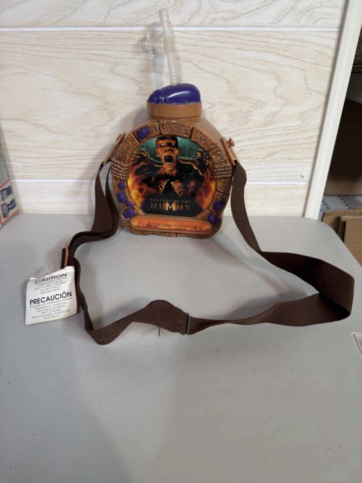 RARE UNIVERSAL STUDIOS REVENGE OF THE MUMMY CUP CANTEEN BOTTLE - GOOD CONDITION