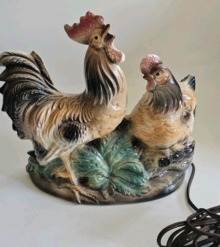 RARE Vintage 1959 Maddux of California #834 Rooster TV Lamp Night Light Works