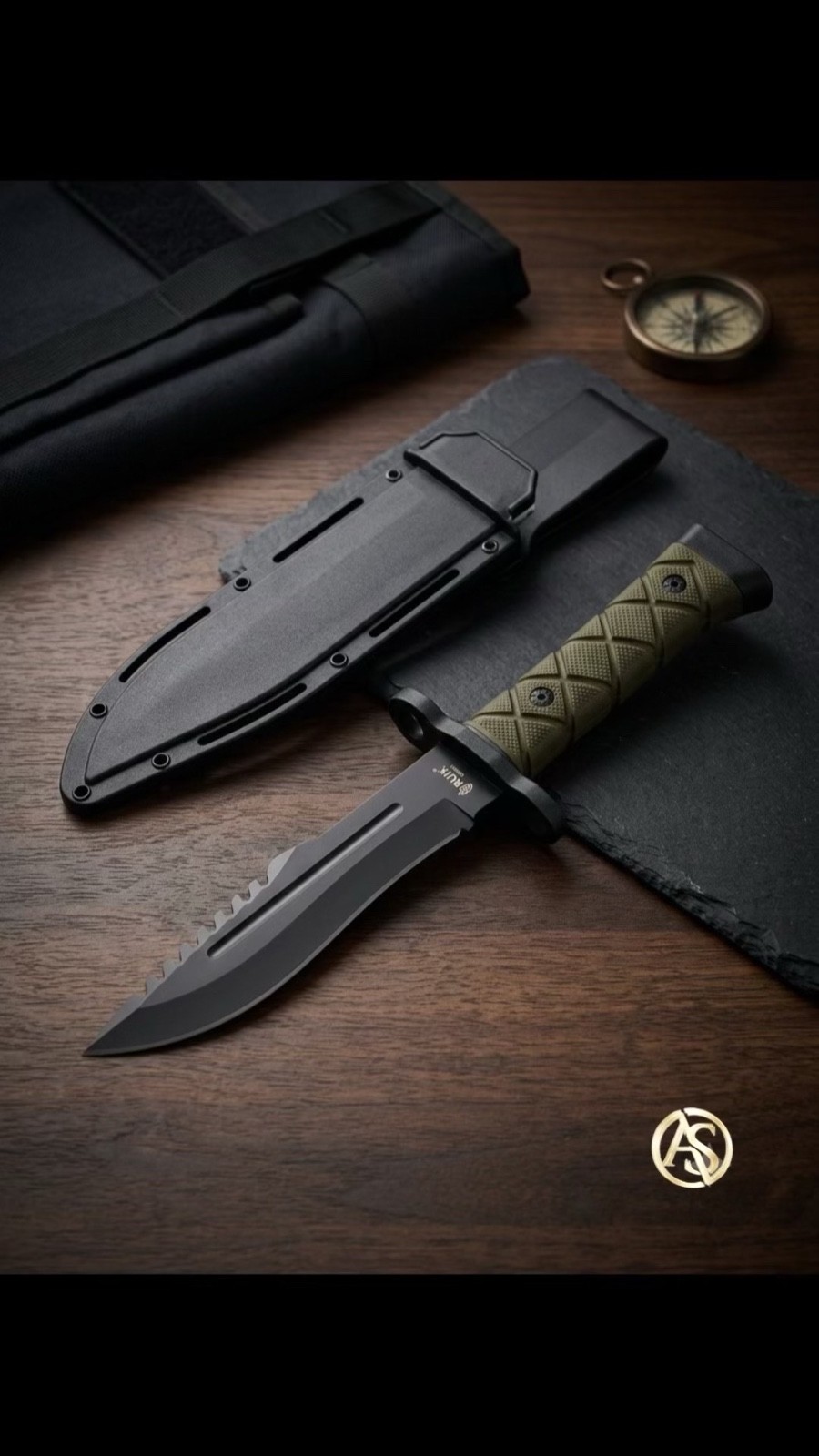 Defender Xtreme 12 Inch Fixed Blade Hunting Knife - Blade by As Maker
