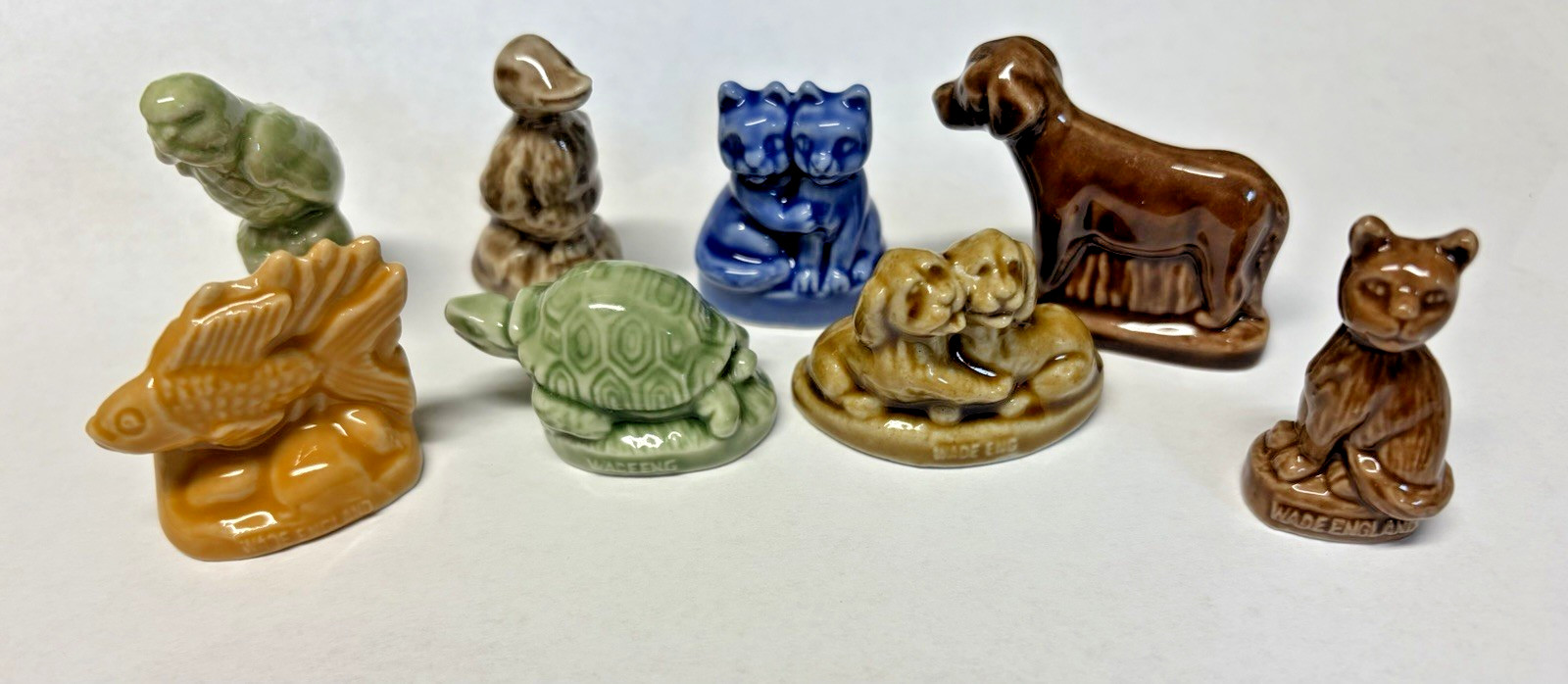 Wade Whimsies Red Rose Tea Figurines 8 Pieces Assorted Animals