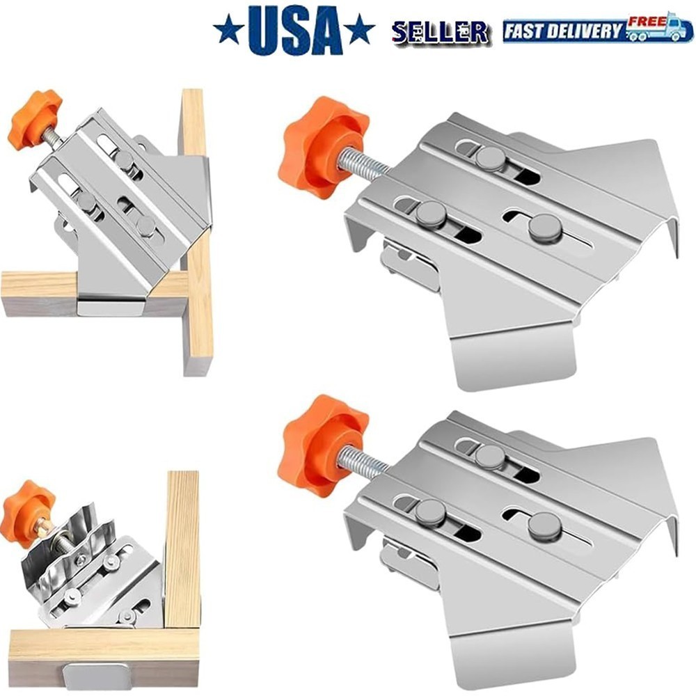2PCS Right Angle Clamp Multi 90° Woodworking T-shaped Corner Clamp Open Style