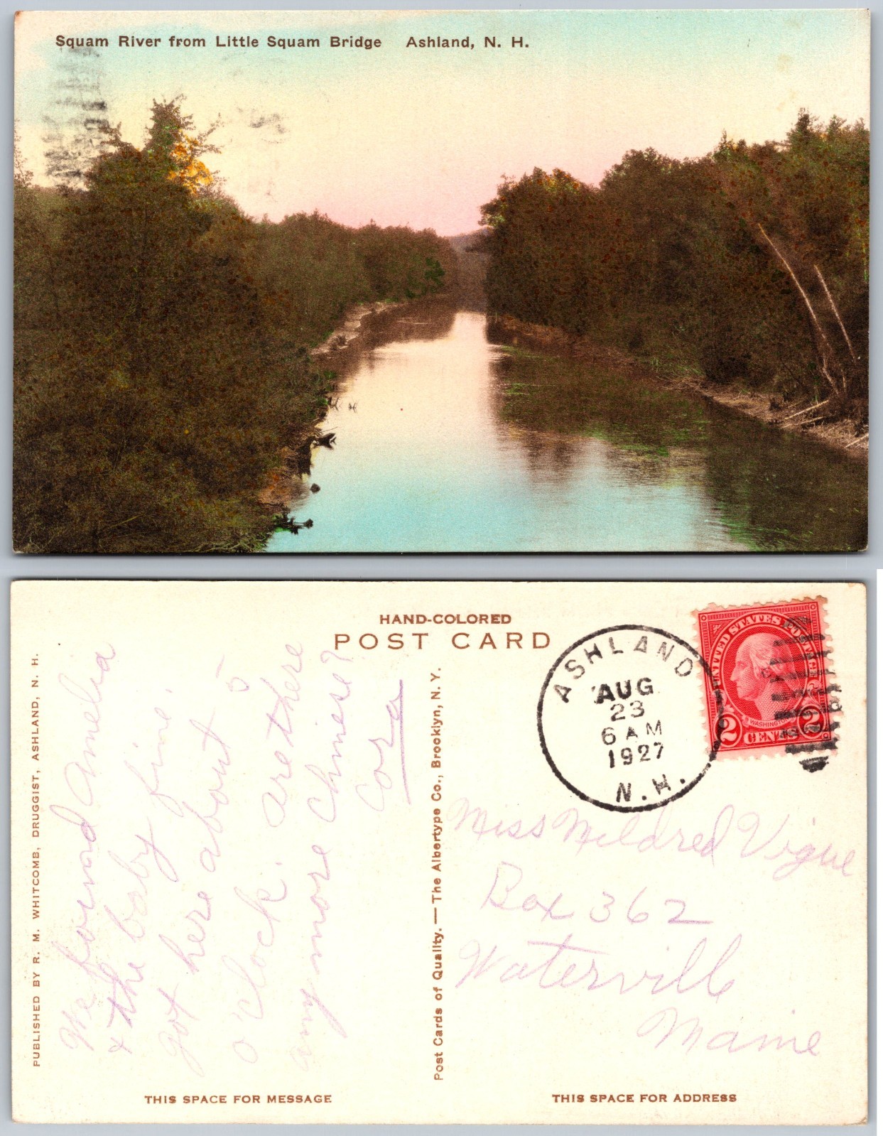 Squam River Little Squam Bridge Ashland NH Postcard