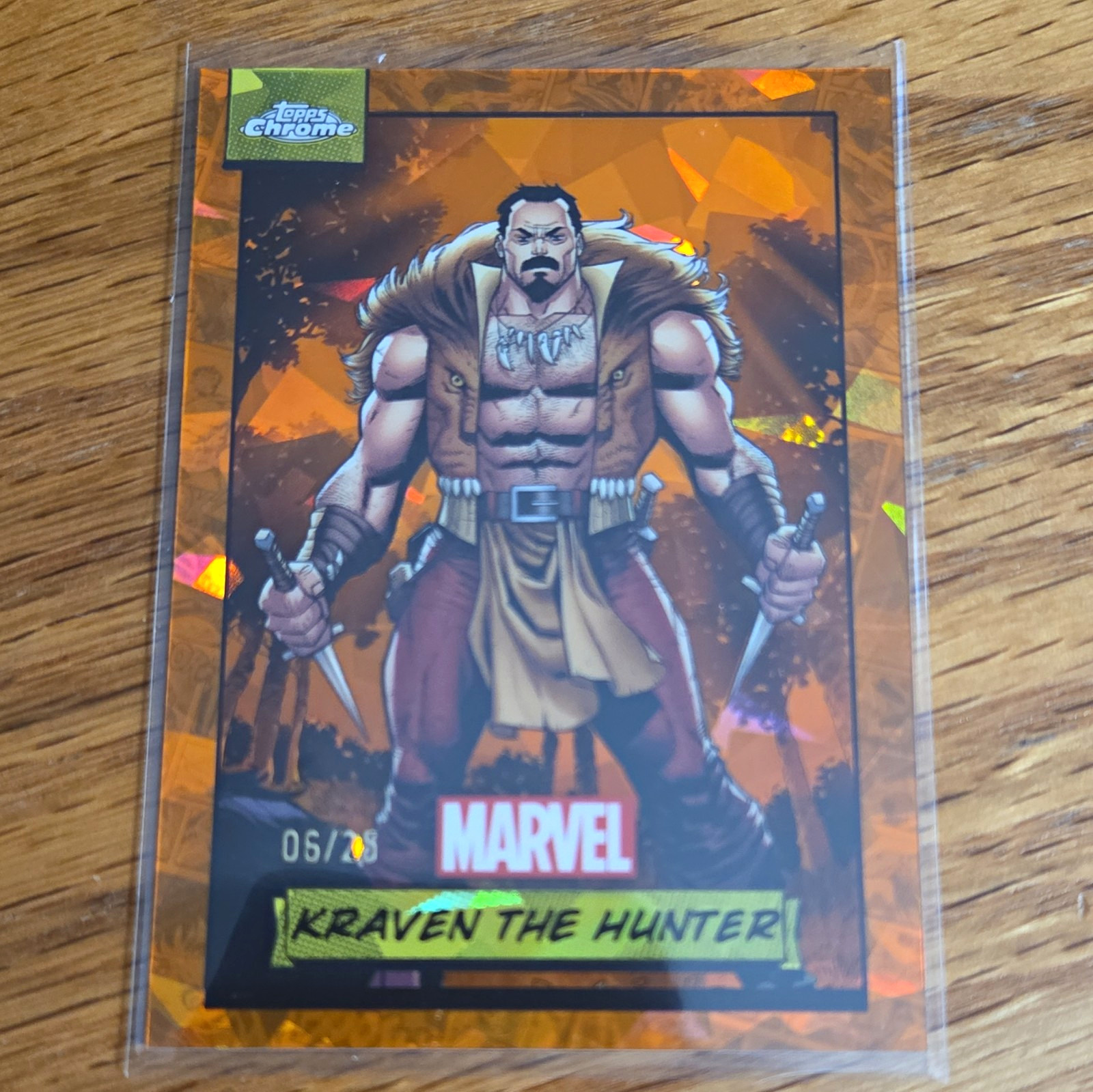 Topps 2024 Topps Chrome Marvel Kraven the Hunter #136 Serial Numbered 06/25