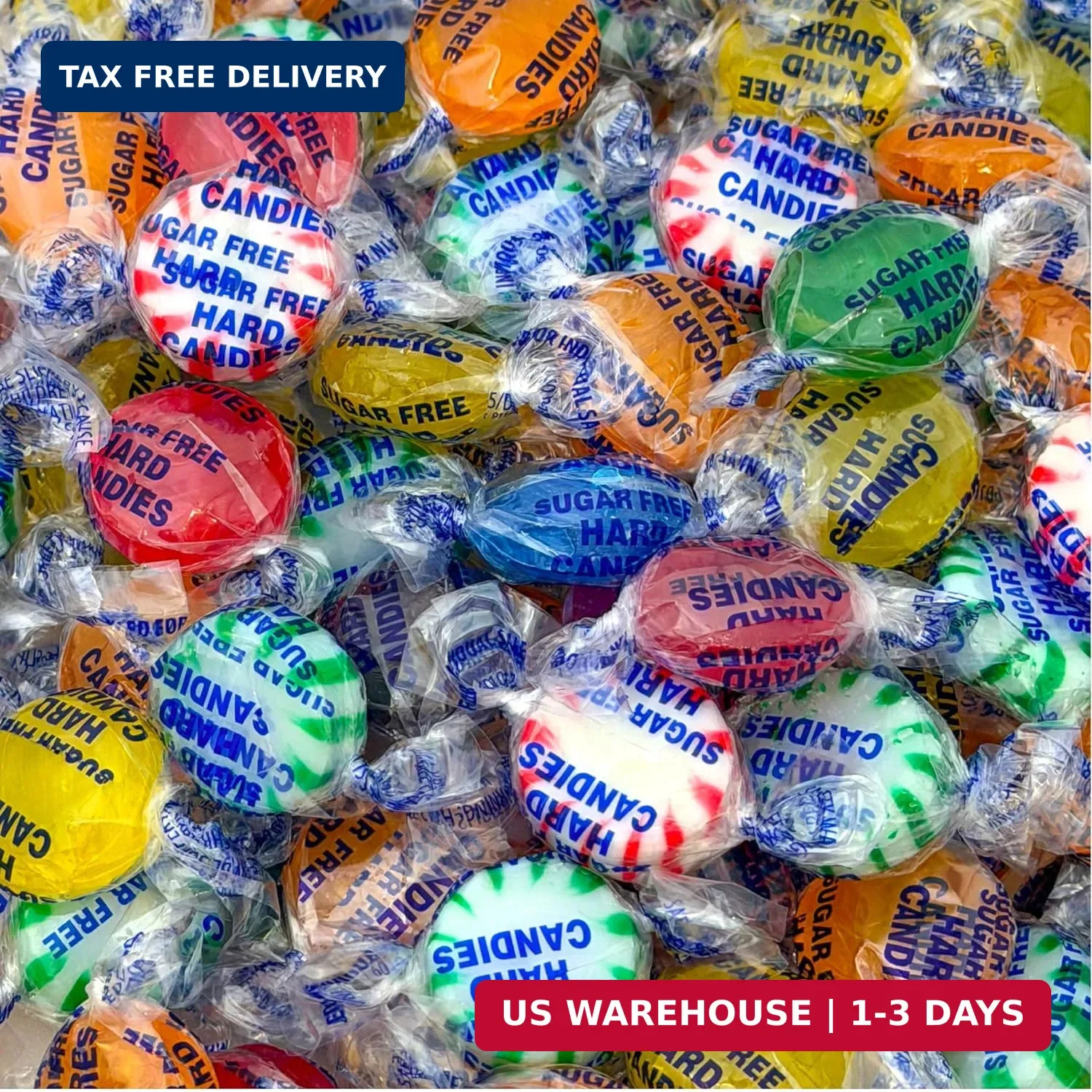 Sugar Free Candy, Assorted Hard Candy Individually Wrapped - 2 Lb Pack