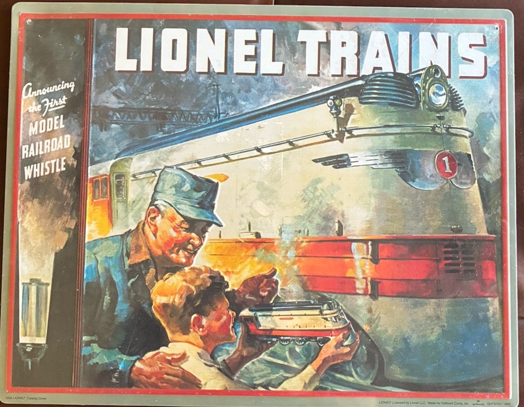 LIONEL TRAINS 1935 Catalogue Cover Tin Sign