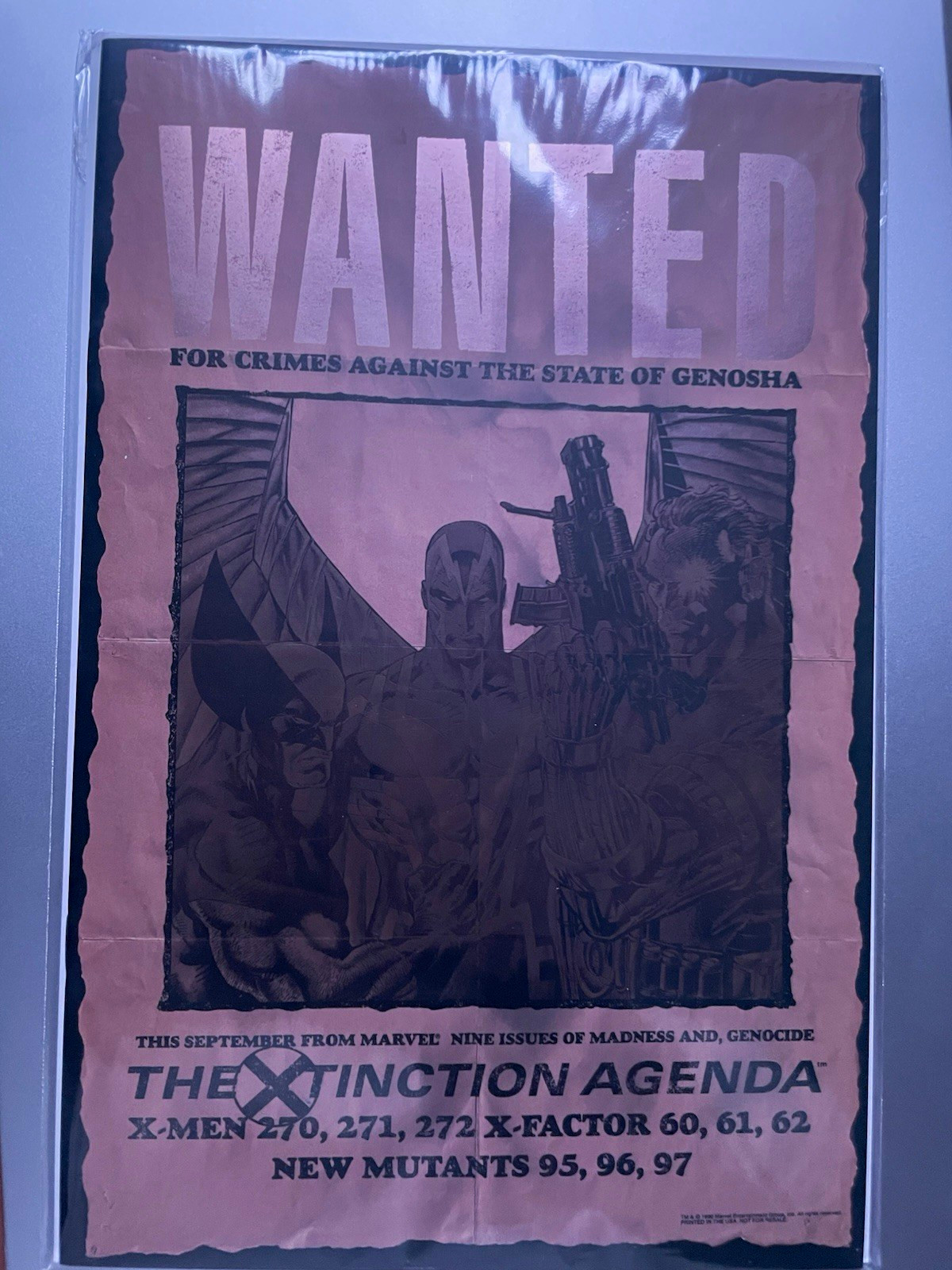 Marvel X-Men Wolverine X-Tinction Agenda Wanted Genosha Paper Poster Unframed