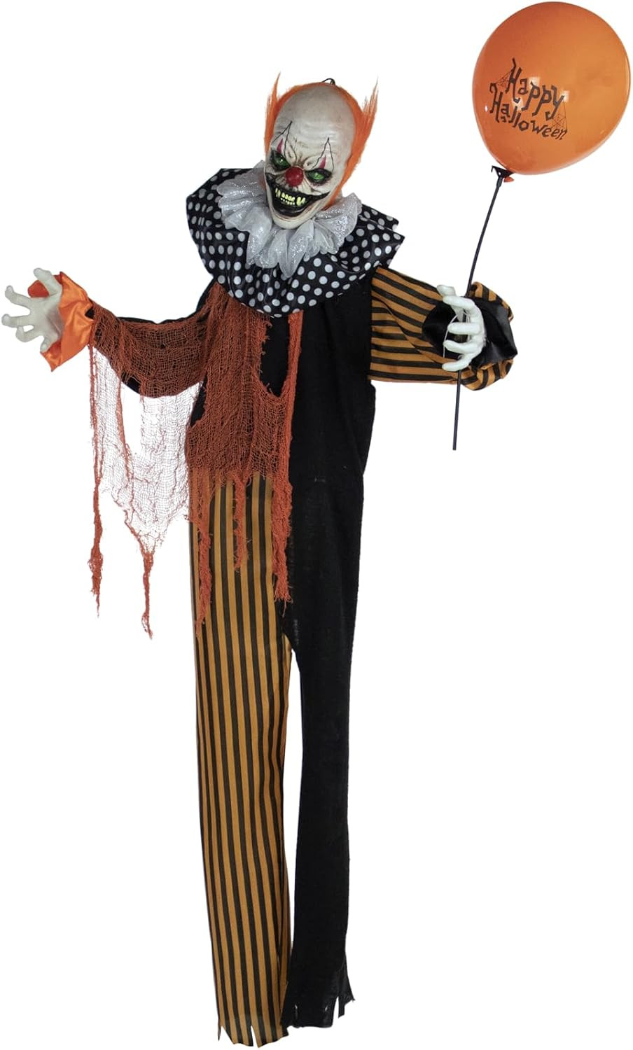 Life-Size Scary Talking Clown, Halloween Animatronic with Motion and Touch Activ