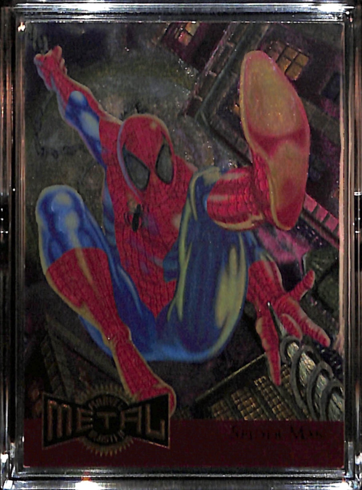 Fleer 1995 Marvel Metal Blaster Spider-Man Limited Edition Trading Card #12/18