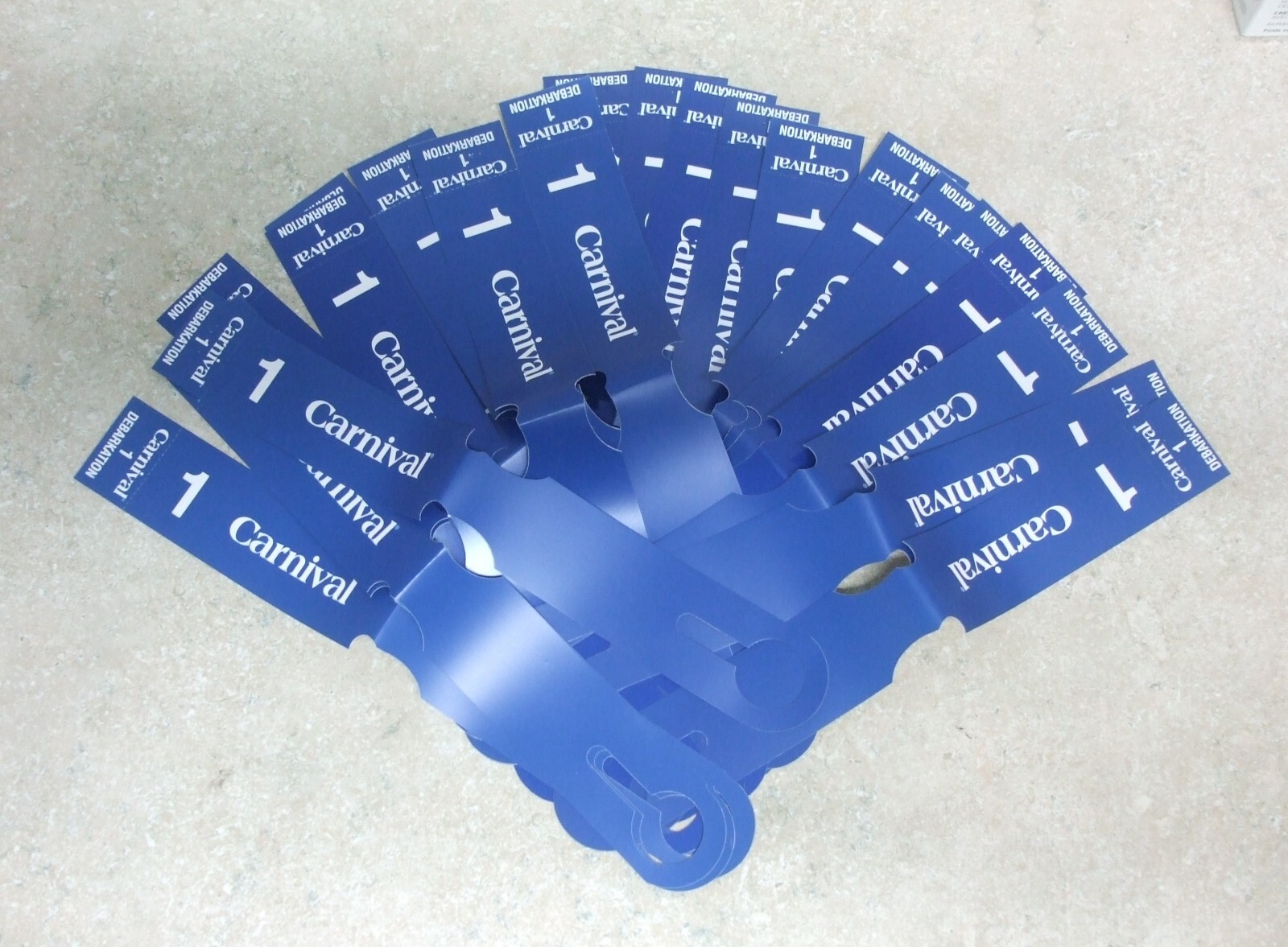 NEW Carnival Cruise ~ Zone 1 Debarkation Luggage Tags ~ Pick the Number You Need