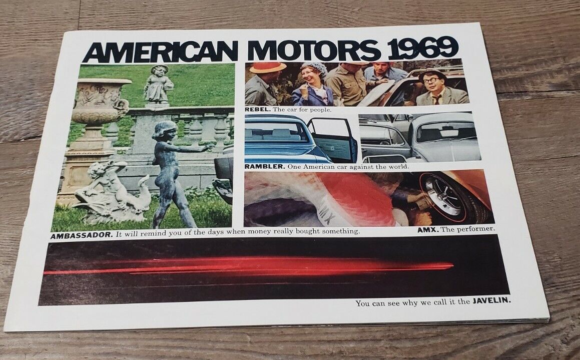 1969 American Motors American Rebel Ambassador Javelin Sales Brochure OEM amc 