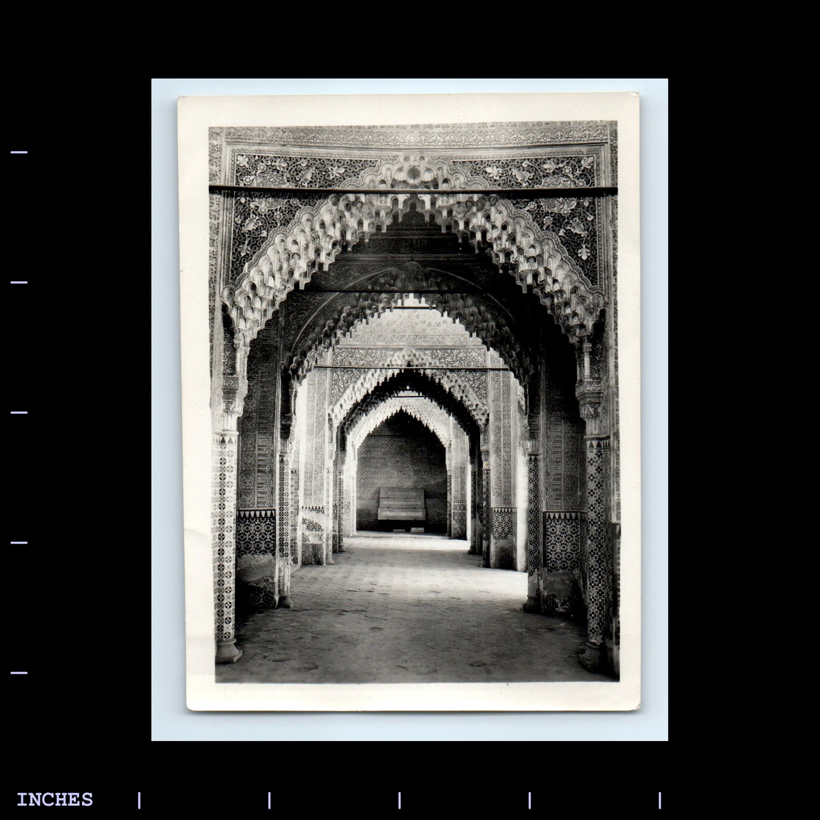 Old Vintage Photo GRANADA SPAIN ALHAMBRA PALACE INTERIOR