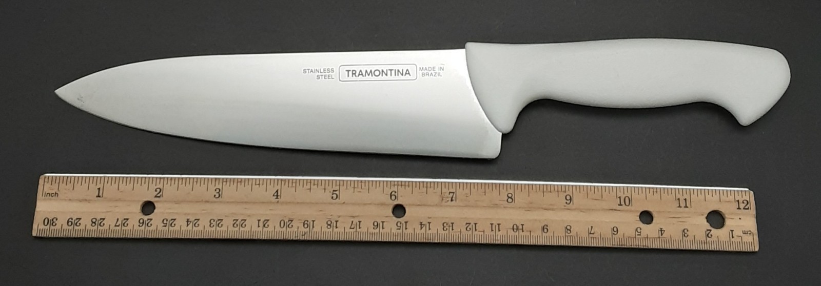 13” White TRAMONTINA Professional Chef’s Knife; Made in Brazil