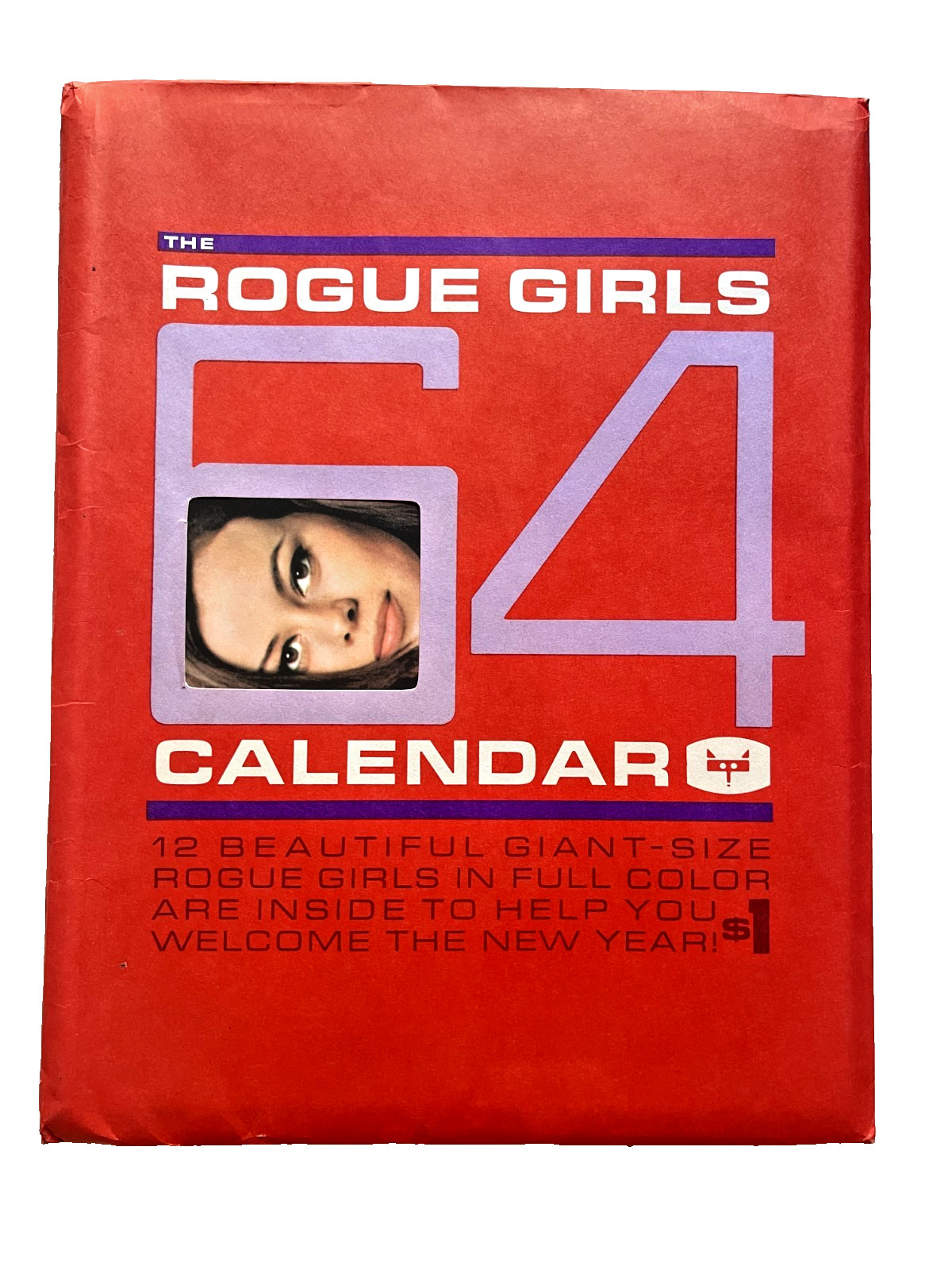 Vintage - THE ROGUE GIRLS CALENDAR 1964 - Giant Size Calendar With Sleeve