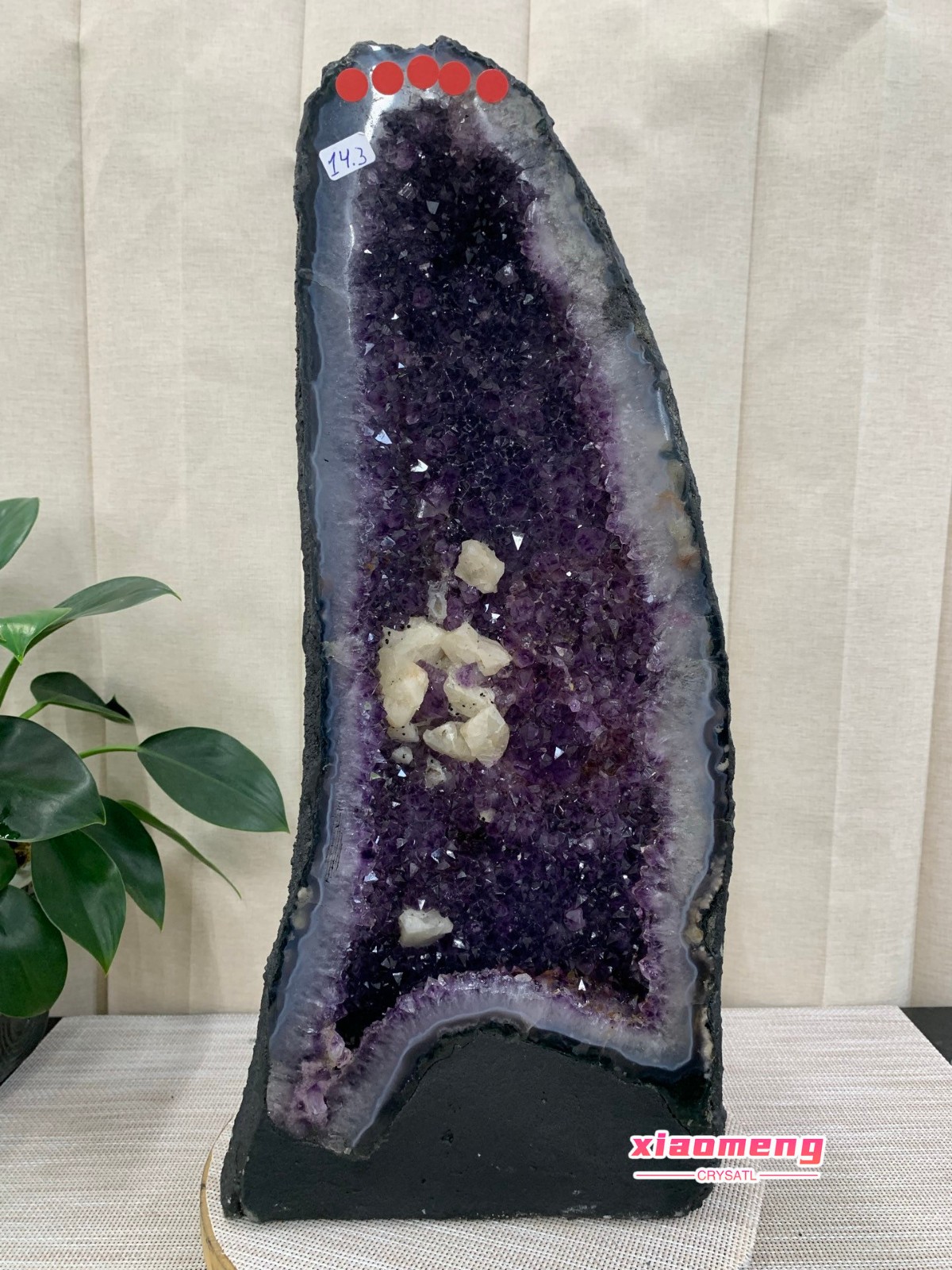 31LB Natural Amethyst Geode Quartz Crystal Cluster Cathedral Energy healing