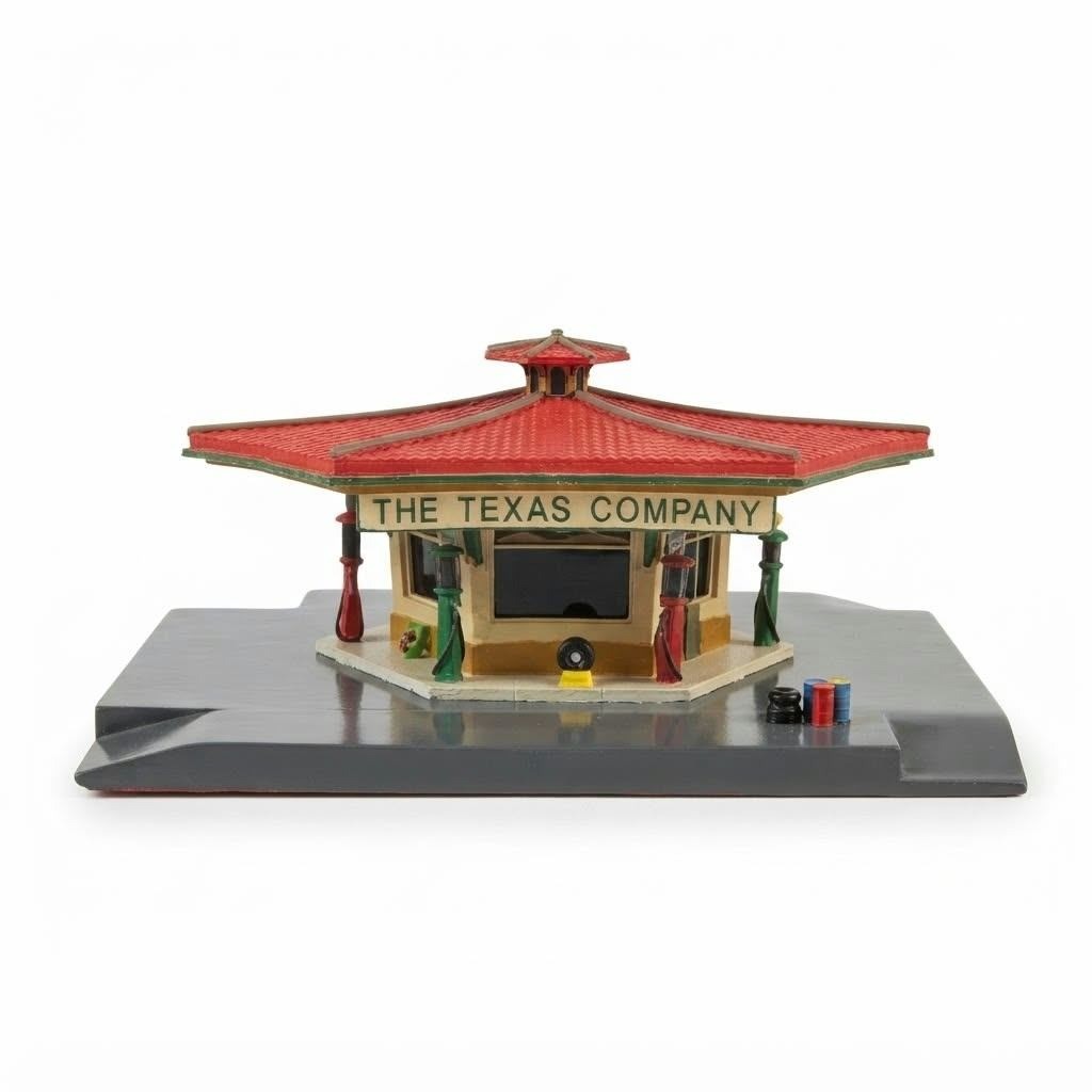Vintage 1995 Lefton Texaco Gas Station Roadside USA The Texas Company Box 10123