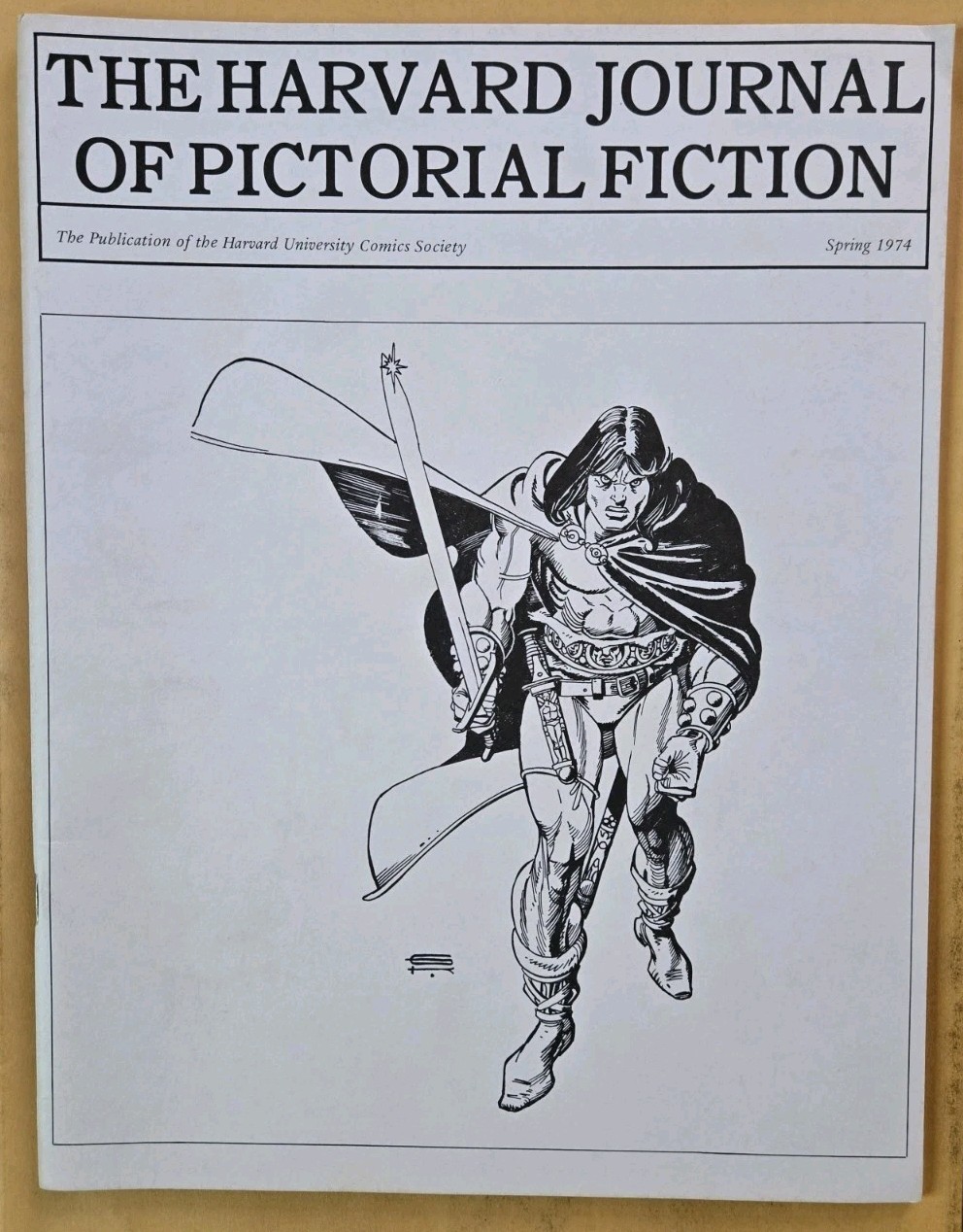 The Harvard Journal Of Pictorial Fiction 1 Spring 1974 Cover By Gil Kane 35 Pgs