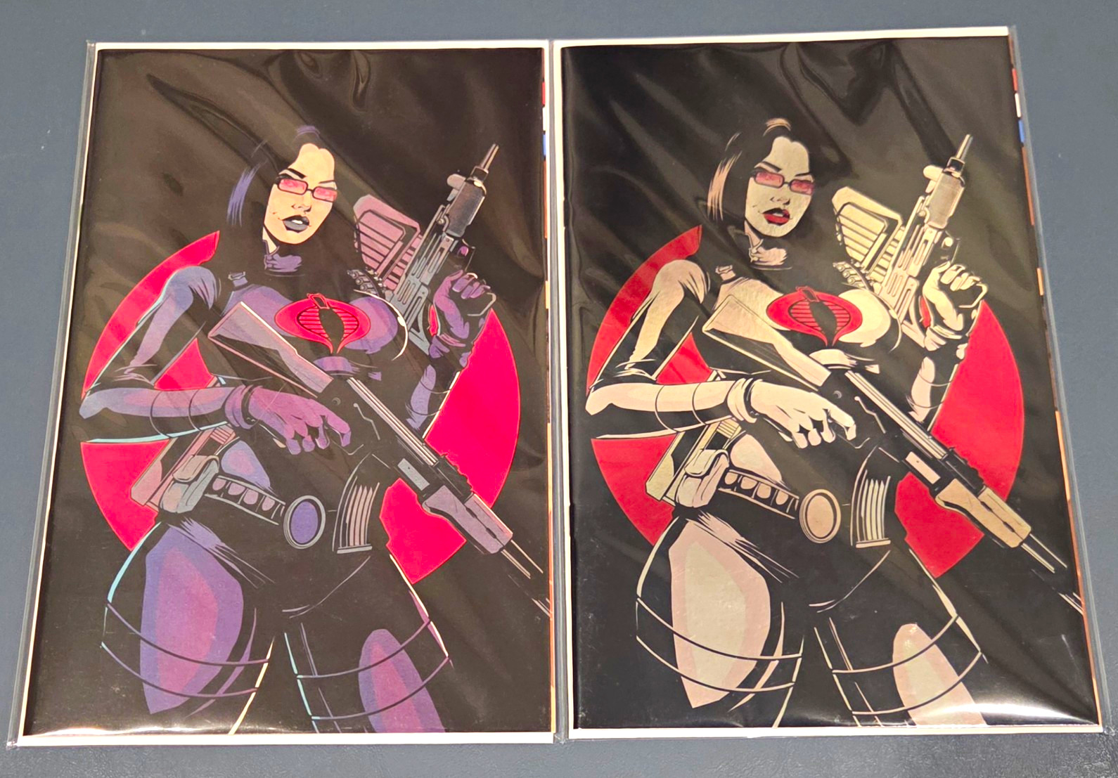 GI JOE REAL AMERICAN HERO 327 FLOPS 616 Virgin & FOIL Variant AB Set LTD 750