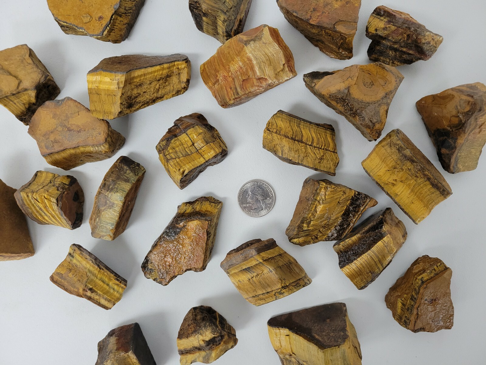 TIGERS EYE STONE - LARGE CHUNKS TIGERS EYE CRYSTAL - Rough Stones Bulk